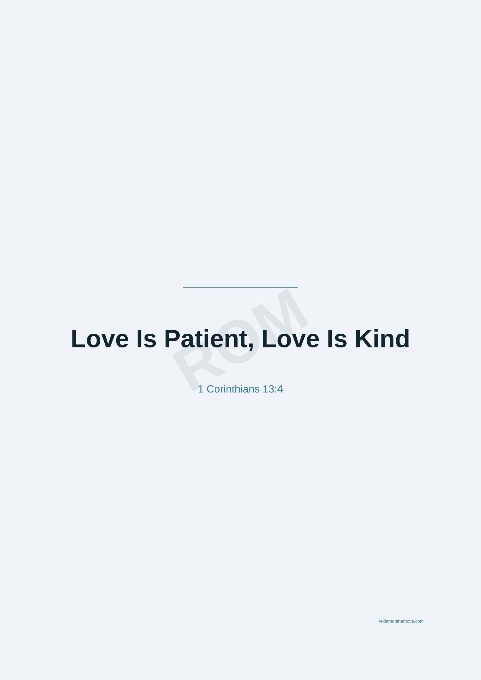 Love Is Patient, Love Is Kind · Okyanus — ROM dijital ürün önizlemesi (filigranlı)