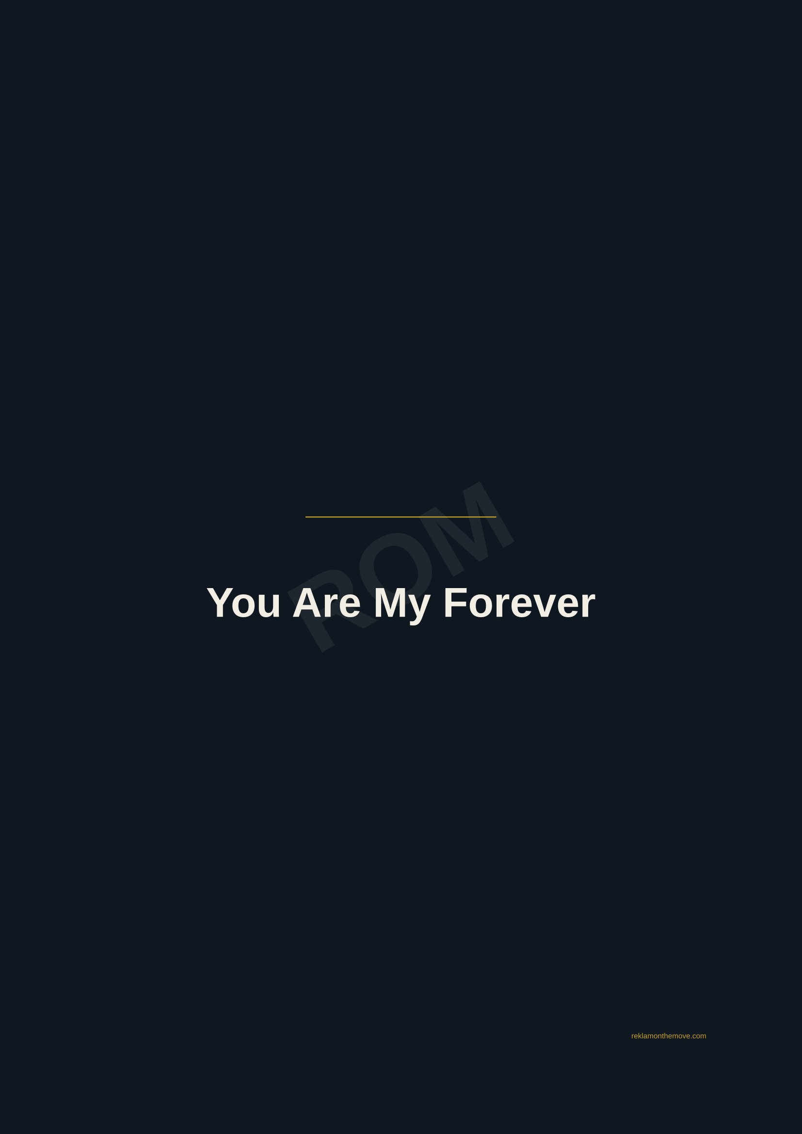 You Are My Forever · Gece — ROM dijital ürün önizlemesi (filigranlı)