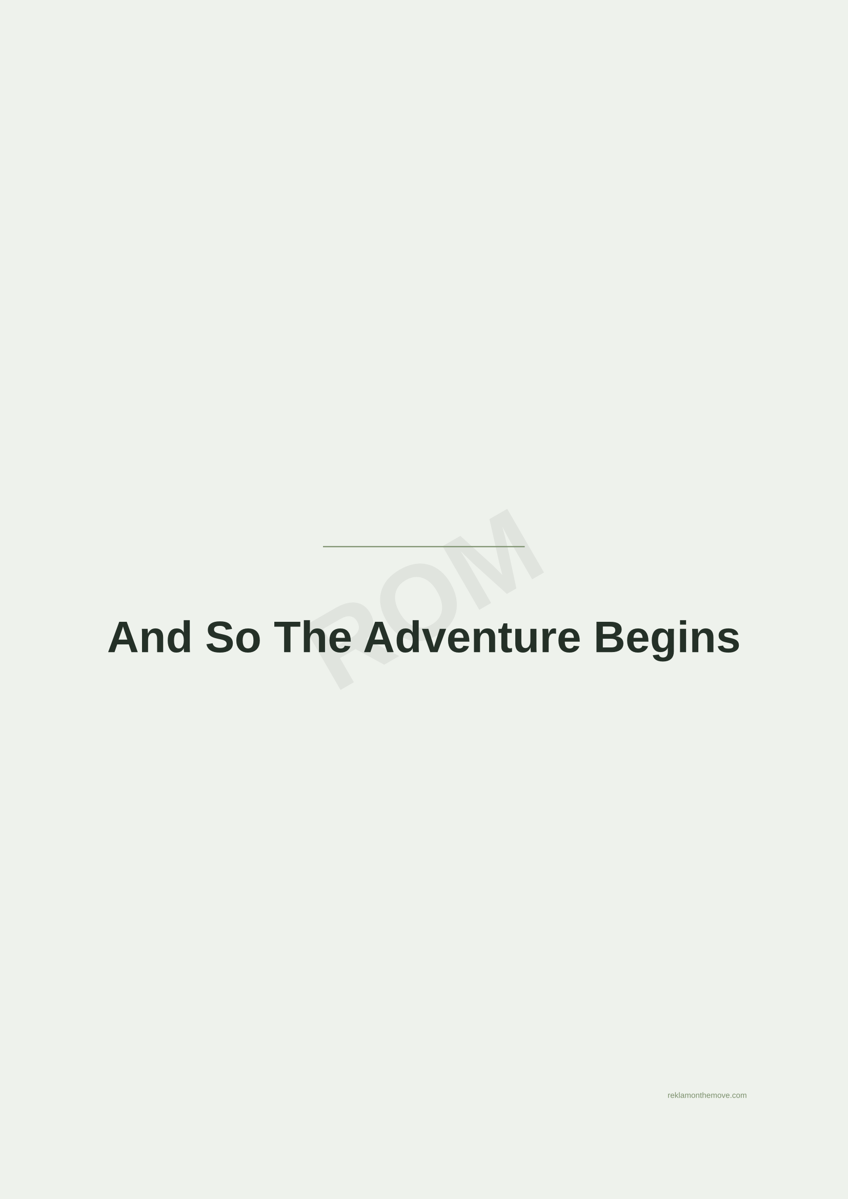 And So The Adventure Begins · Adaçayı — ROM dijital ürün önizlemesi (filigranlı)