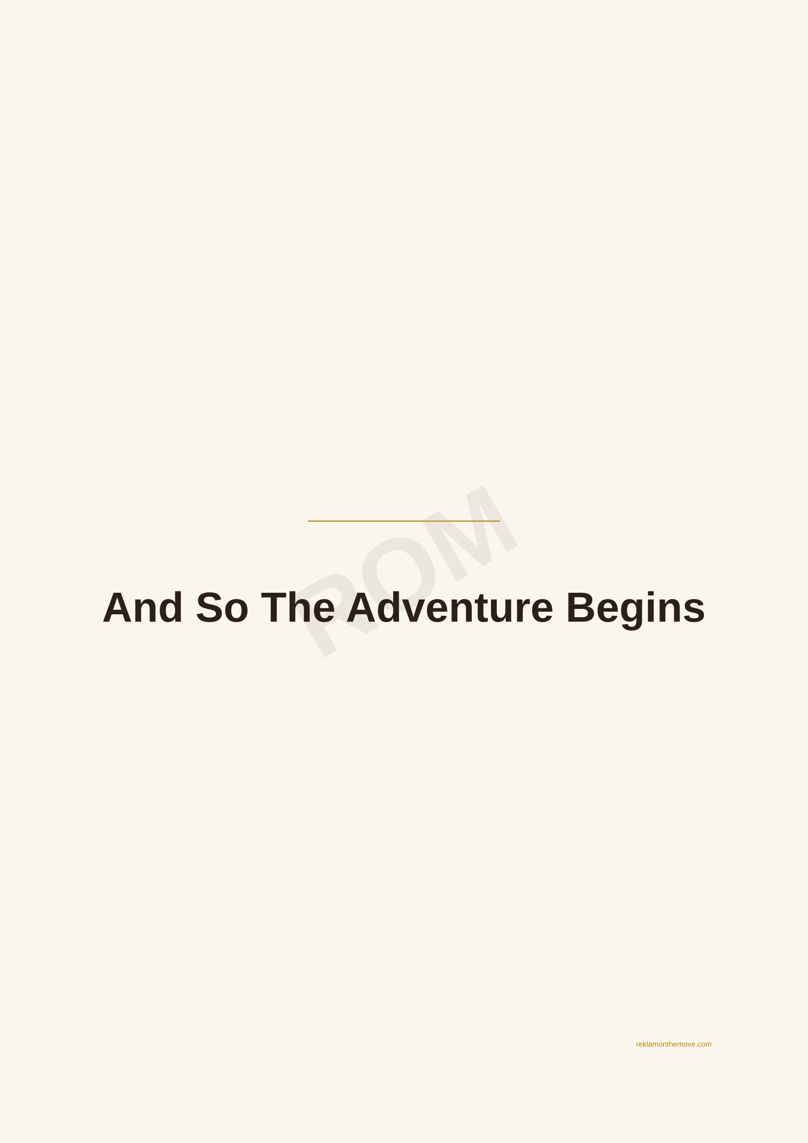 And So The Adventure Begins · Espresso — ROM dijital ürün önizlemesi (filigranlı)