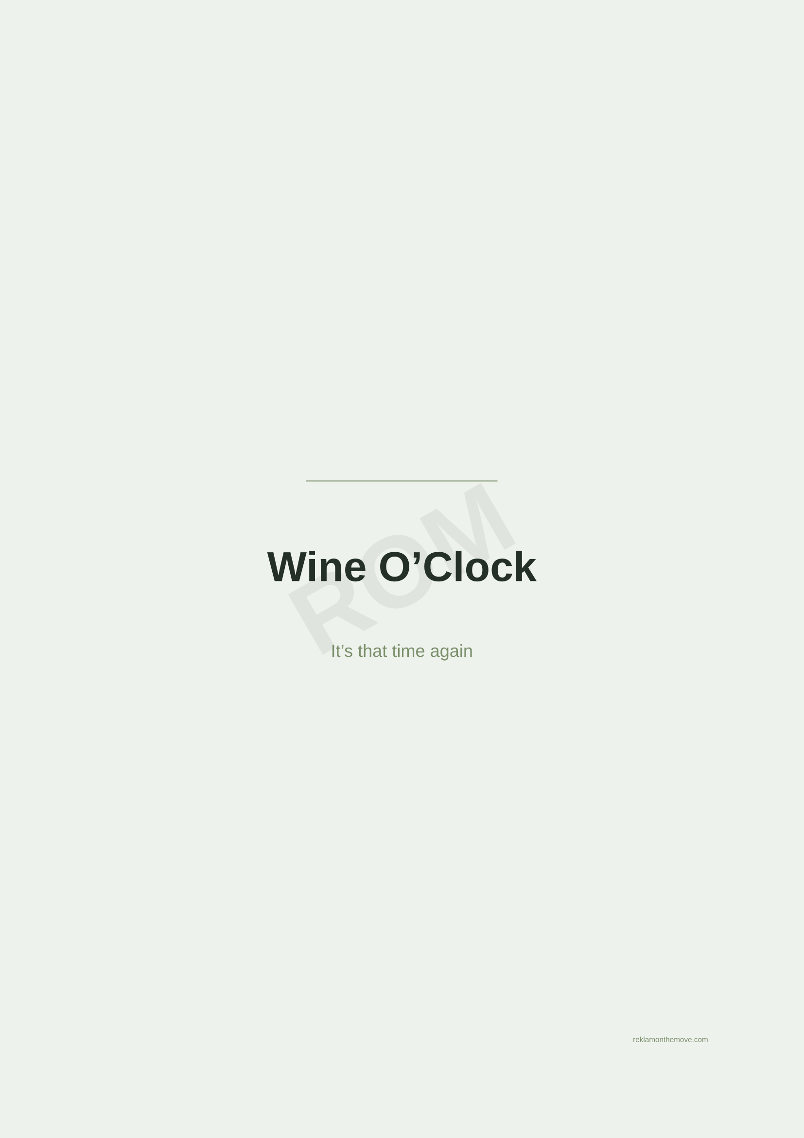 Wine O'Clock · Adaçayı — ROM dijital ürün önizlemesi (filigranlı)