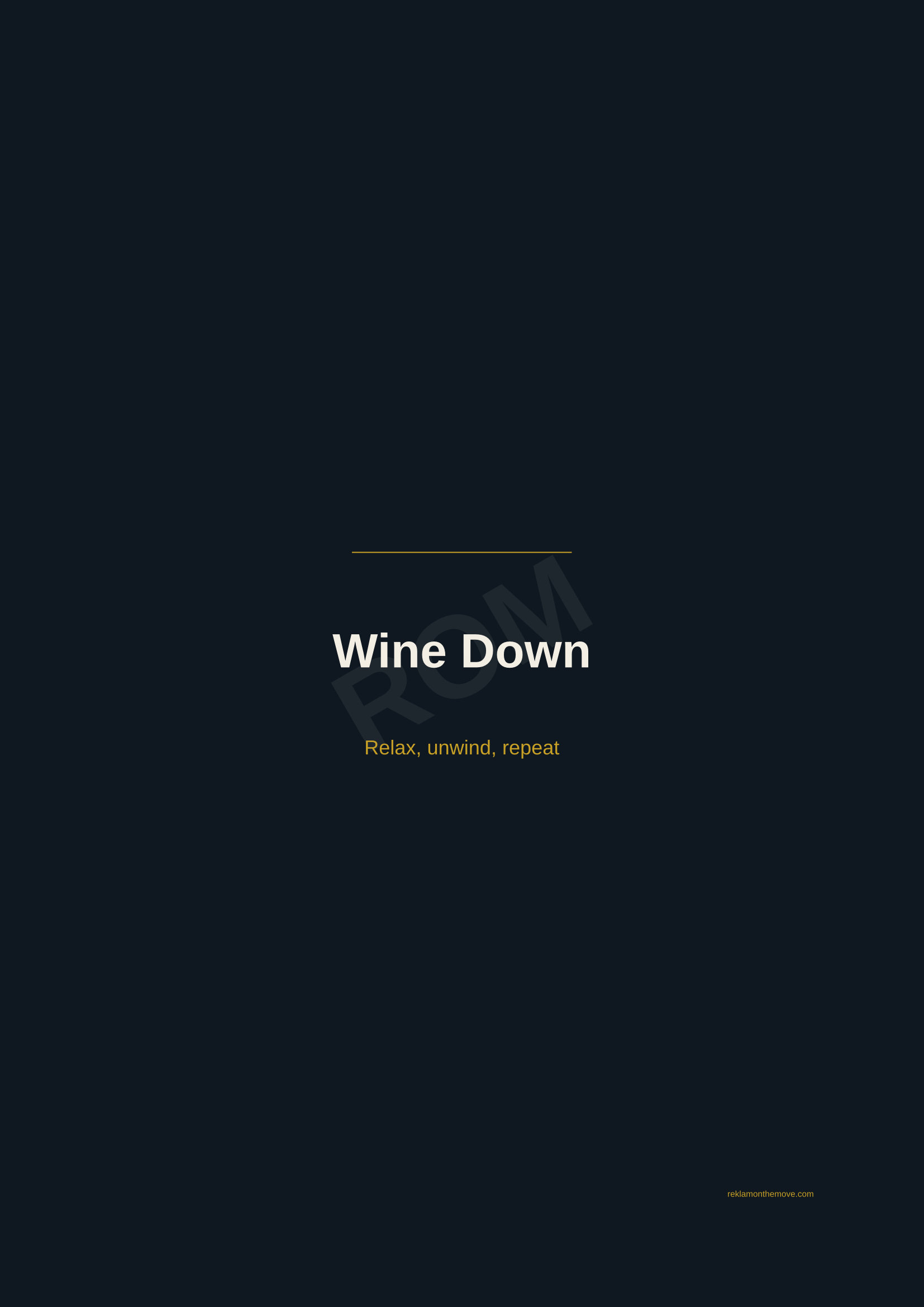 Wine Down · Gece — ROM dijital ürün önizlemesi (filigranlı)
