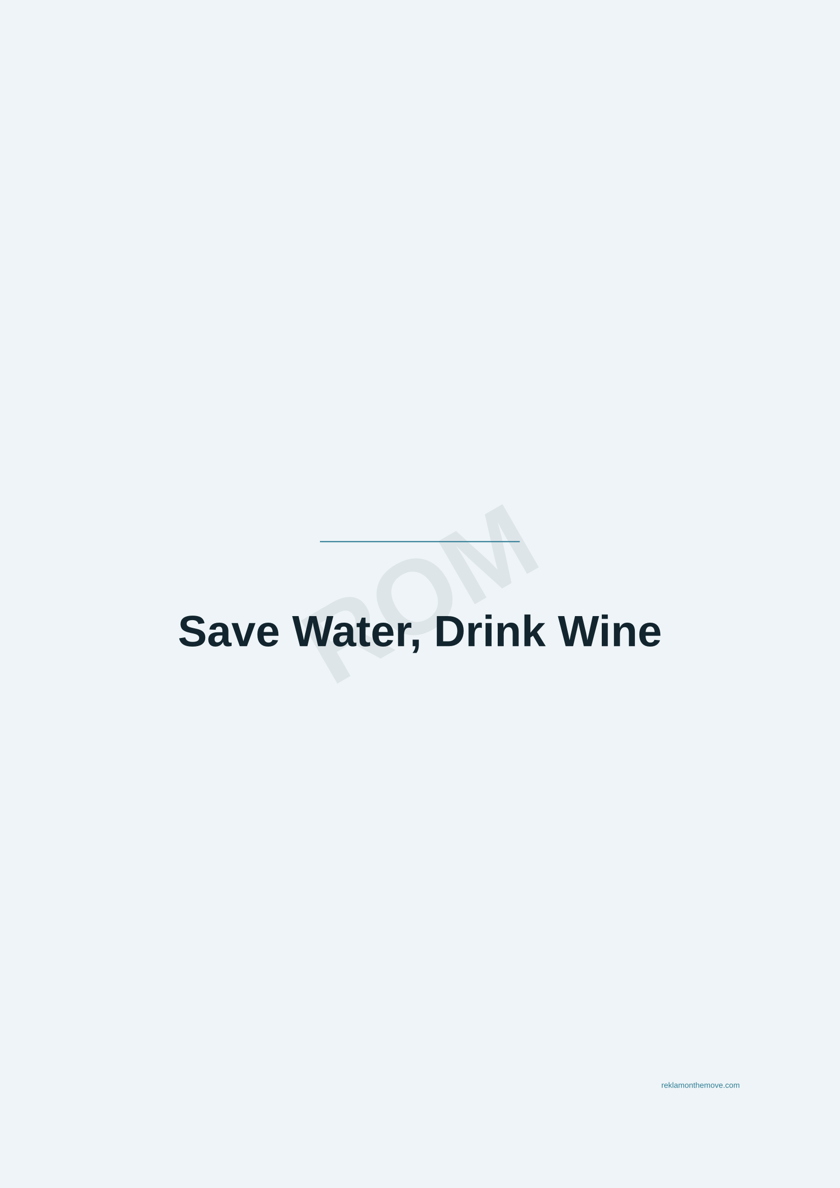 Save Water, Drink Wine · Okyanus — ROM dijital ürün önizlemesi (filigranlı)
