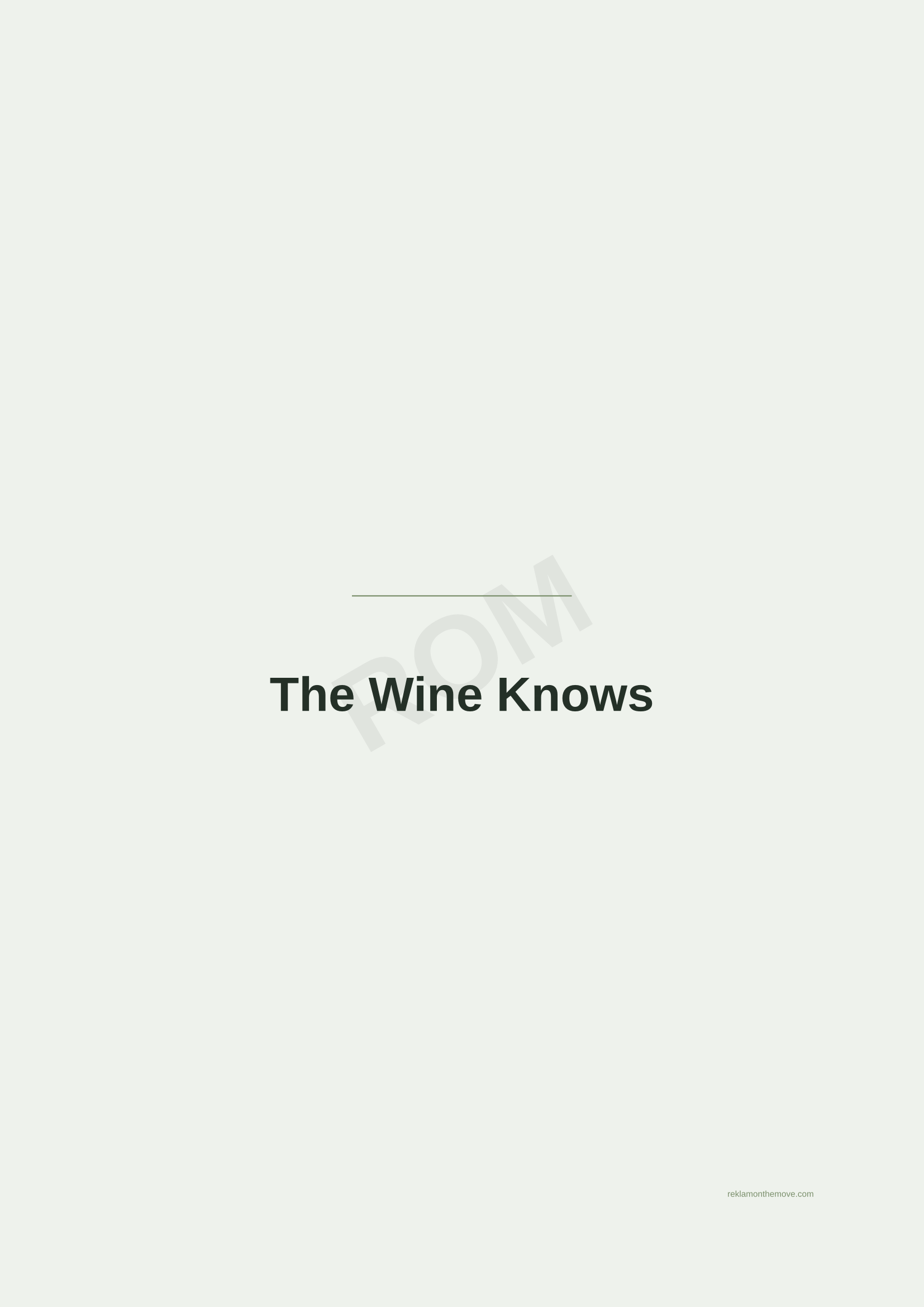 The Wine Knows · Adaçayı — ROM dijital ürün önizlemesi (filigranlı)