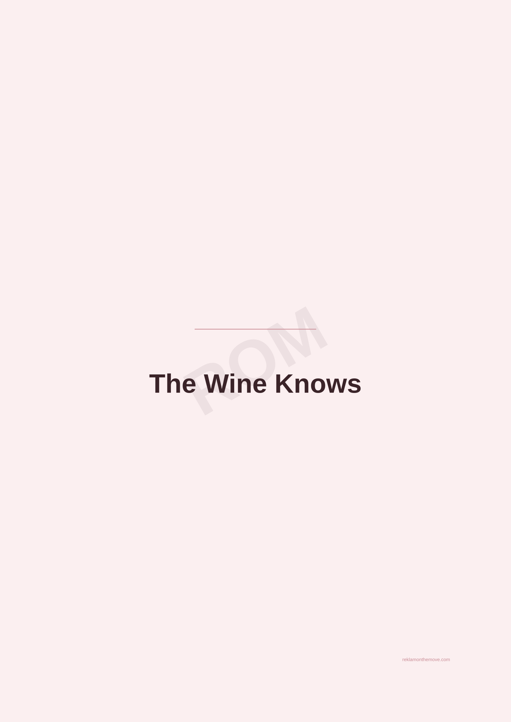 The Wine Knows · Gül — ROM dijital ürün önizlemesi (filigranlı)