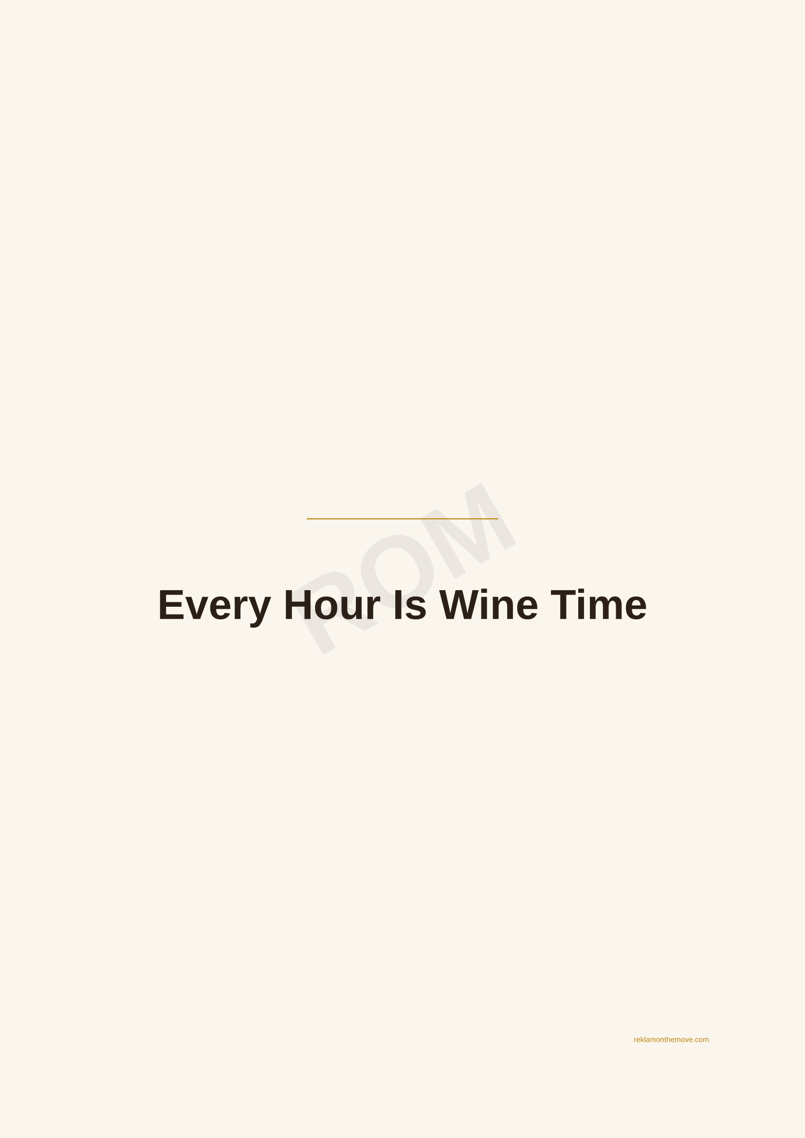 Every Hour Is Wine Time · Espresso — ROM dijital ürün önizlemesi (filigranlı)
