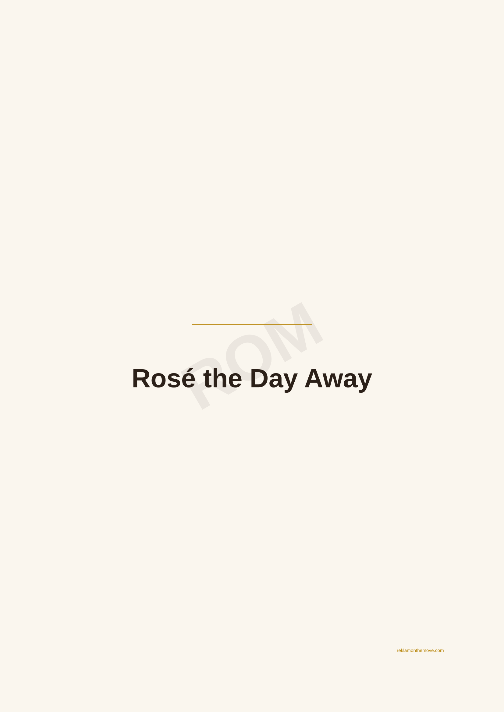 Rosé the Day Away · Espresso — ROM dijital ürün önizlemesi (filigranlı)