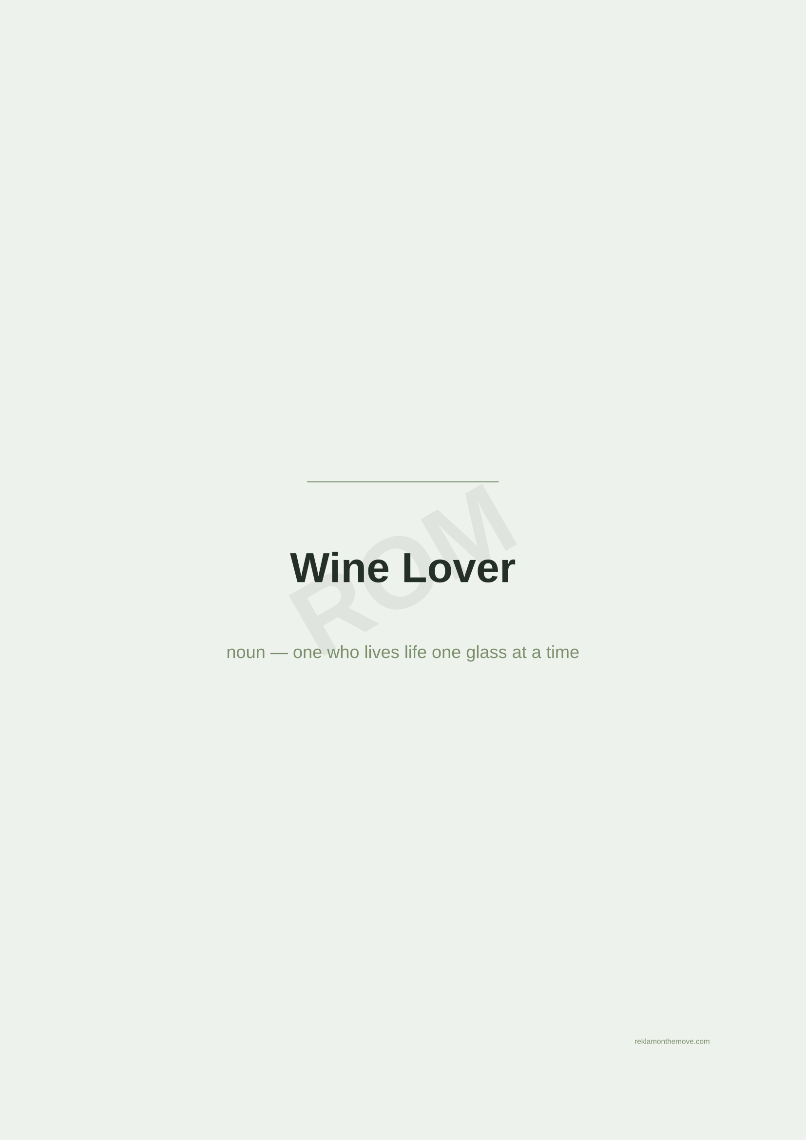 Wine Lover · Adaçayı — ROM dijital ürün önizlemesi (filigranlı)