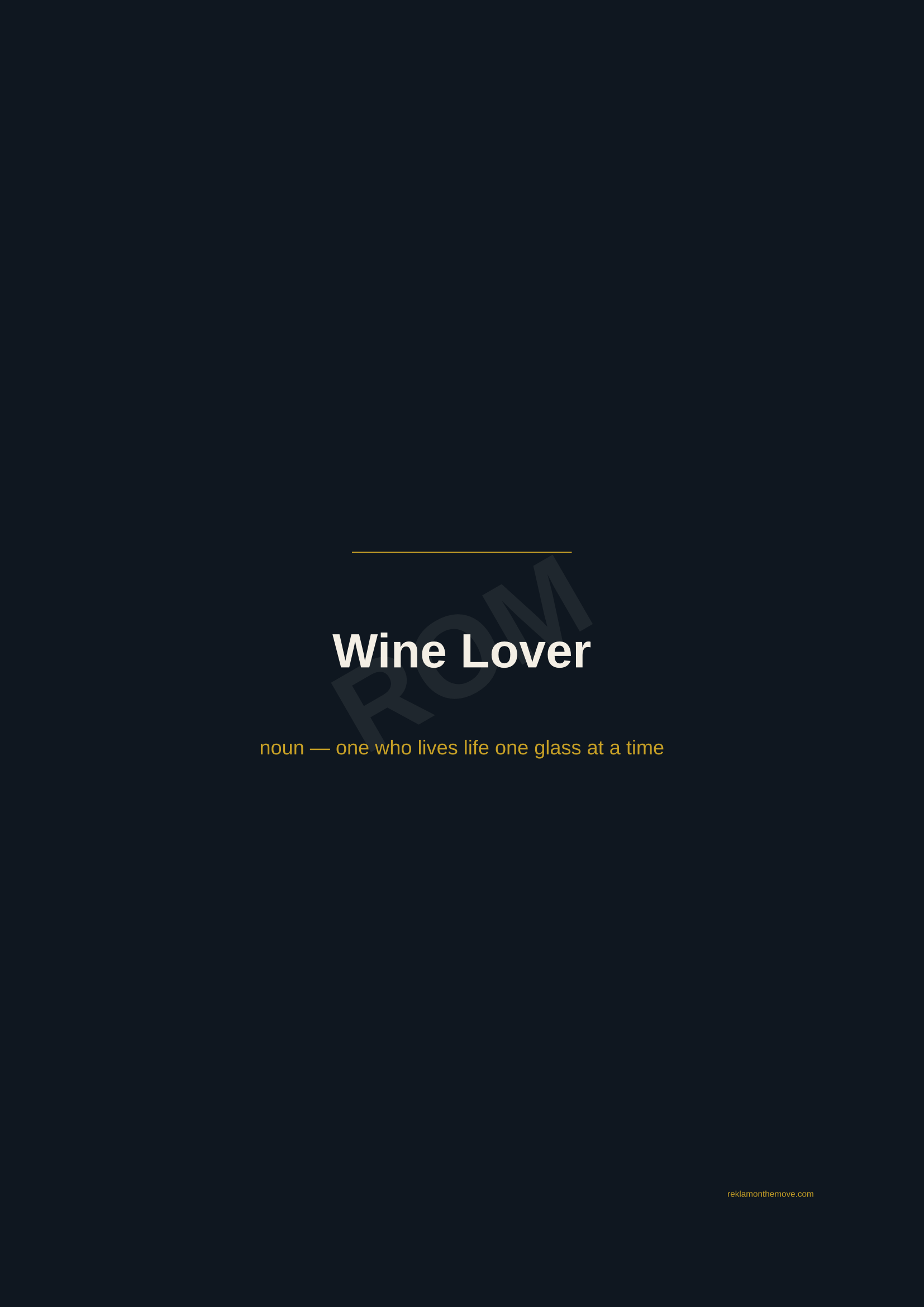 Wine Lover · Gece — ROM dijital ürün önizlemesi (filigranlı)