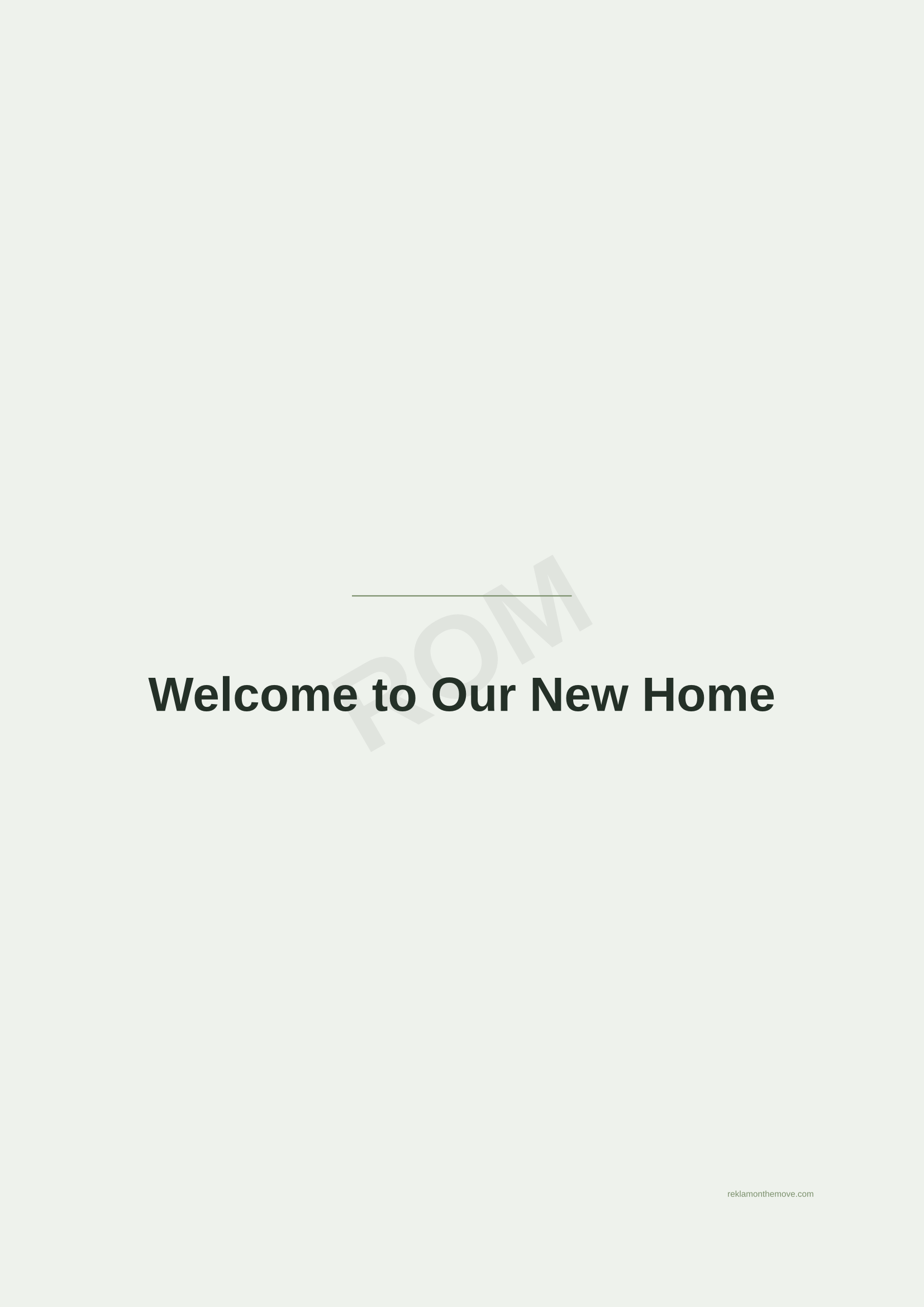 Welcome to Our New Home · Adaçayı — ROM dijital ürün önizlemesi (filigranlı)