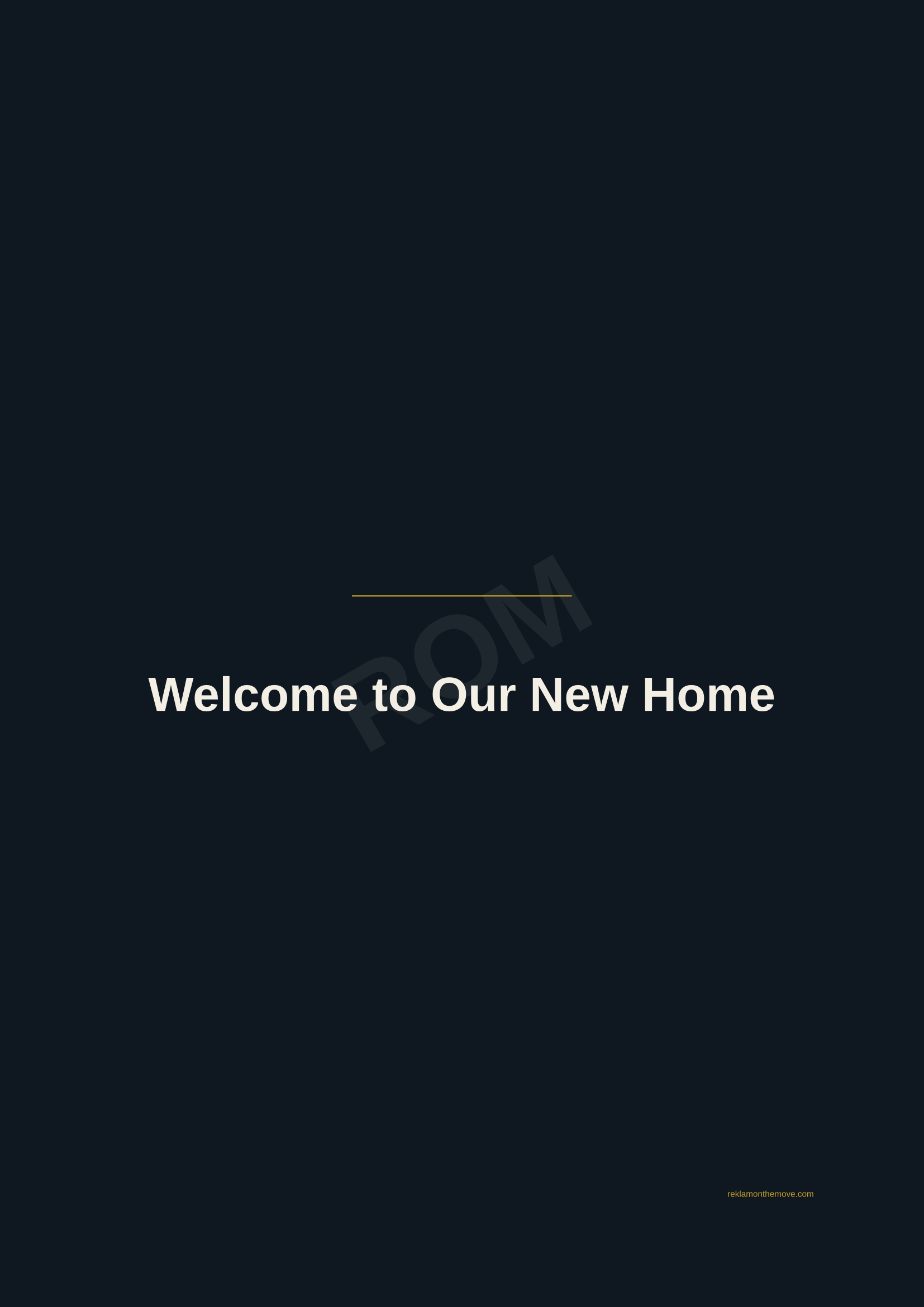 Welcome to Our New Home · Gece — ROM dijital ürün önizlemesi (filigranlı)