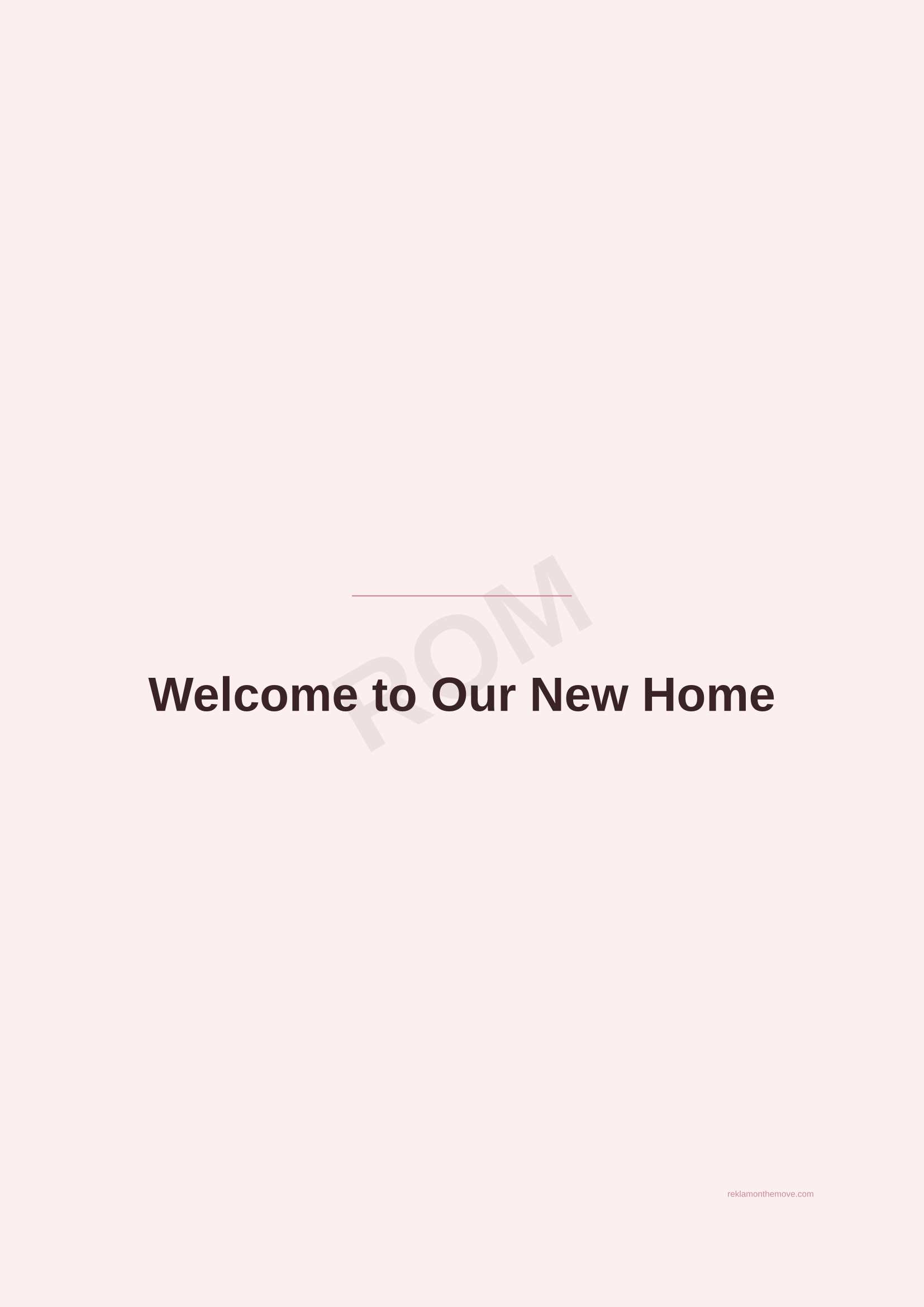 Welcome to Our New Home · Gül — ROM dijital ürün önizlemesi (filigranlı)