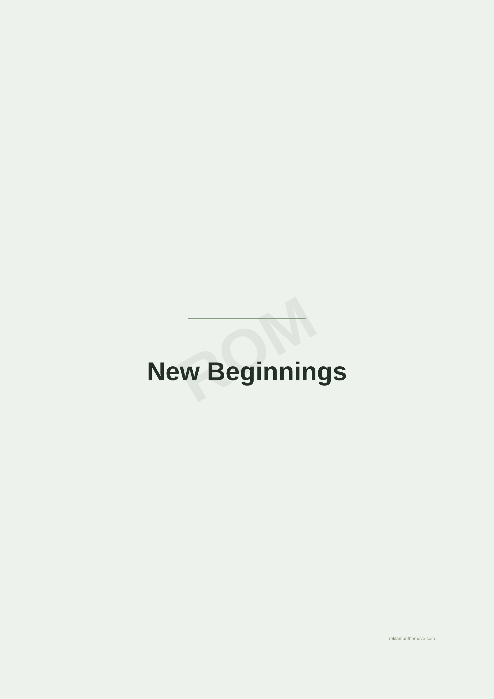 New Beginnings · Adaçayı — ROM dijital ürün önizlemesi (filigranlı)