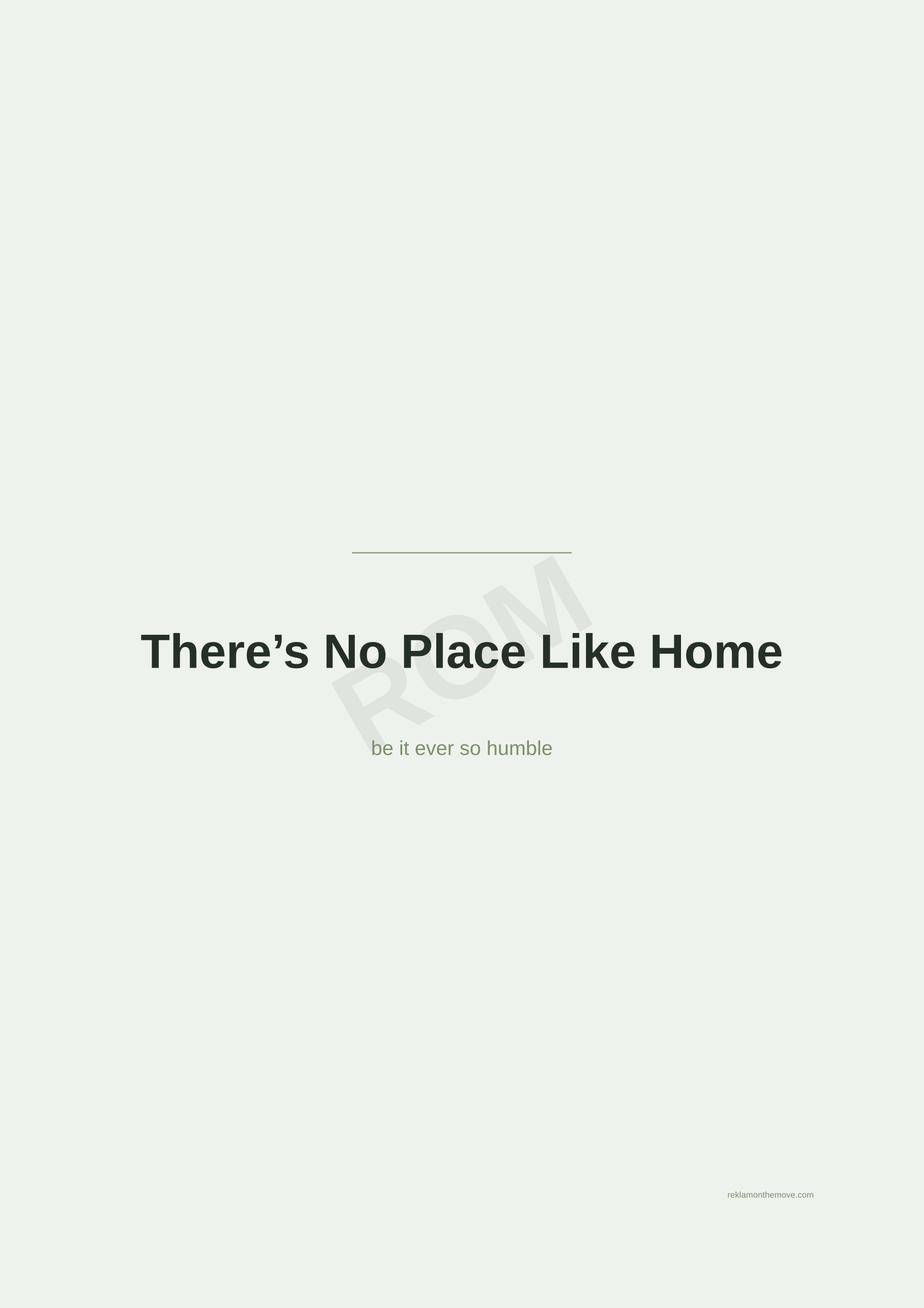 There's No Place Like Home · Adaçayı — ROM dijital ürün önizlemesi (filigranlı)