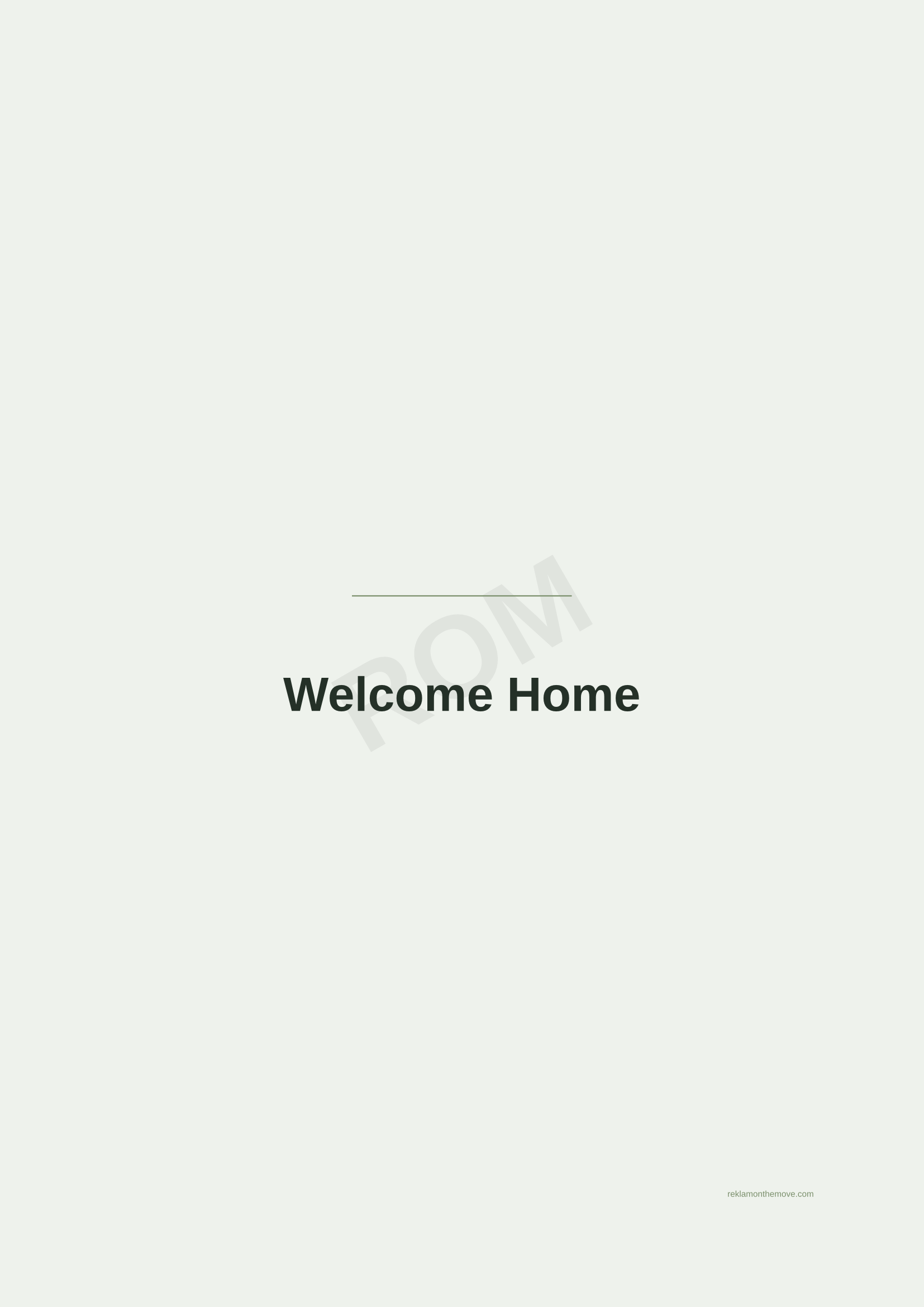 Welcome Home · Adaçayı — ROM dijital ürün önizlemesi (filigranlı)