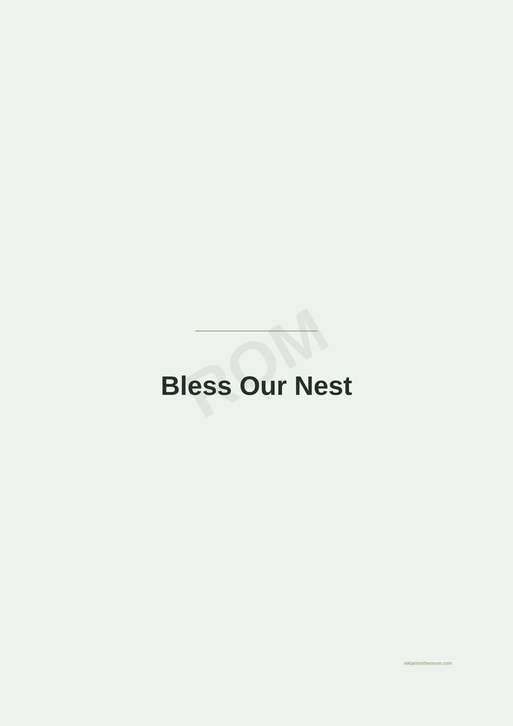 Bless Our Nest · Adaçayı — ROM dijital ürün önizlemesi (filigranlı)