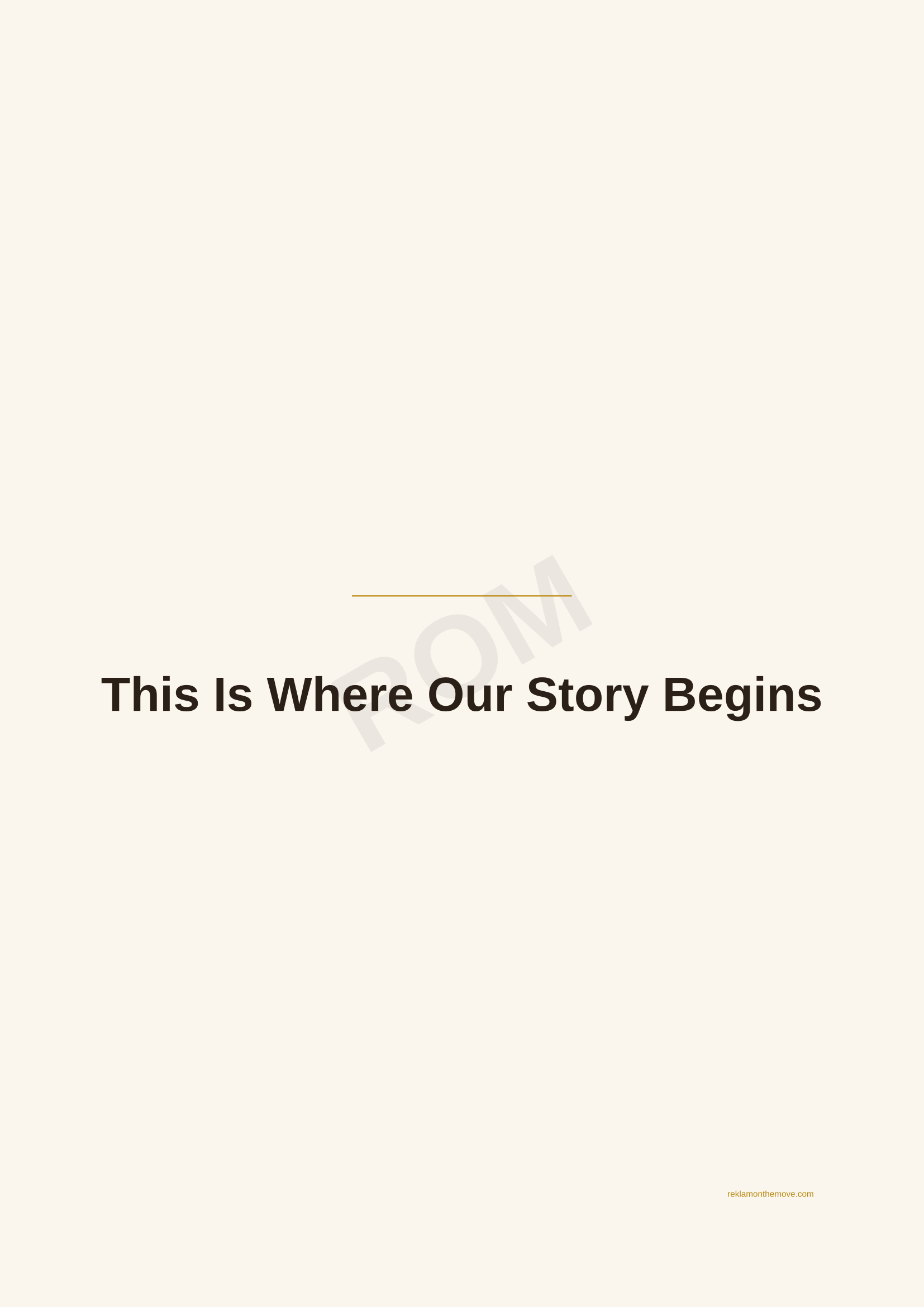 This Is Where Our Story Begins · Espresso — ROM dijital ürün önizlemesi (filigranlı)