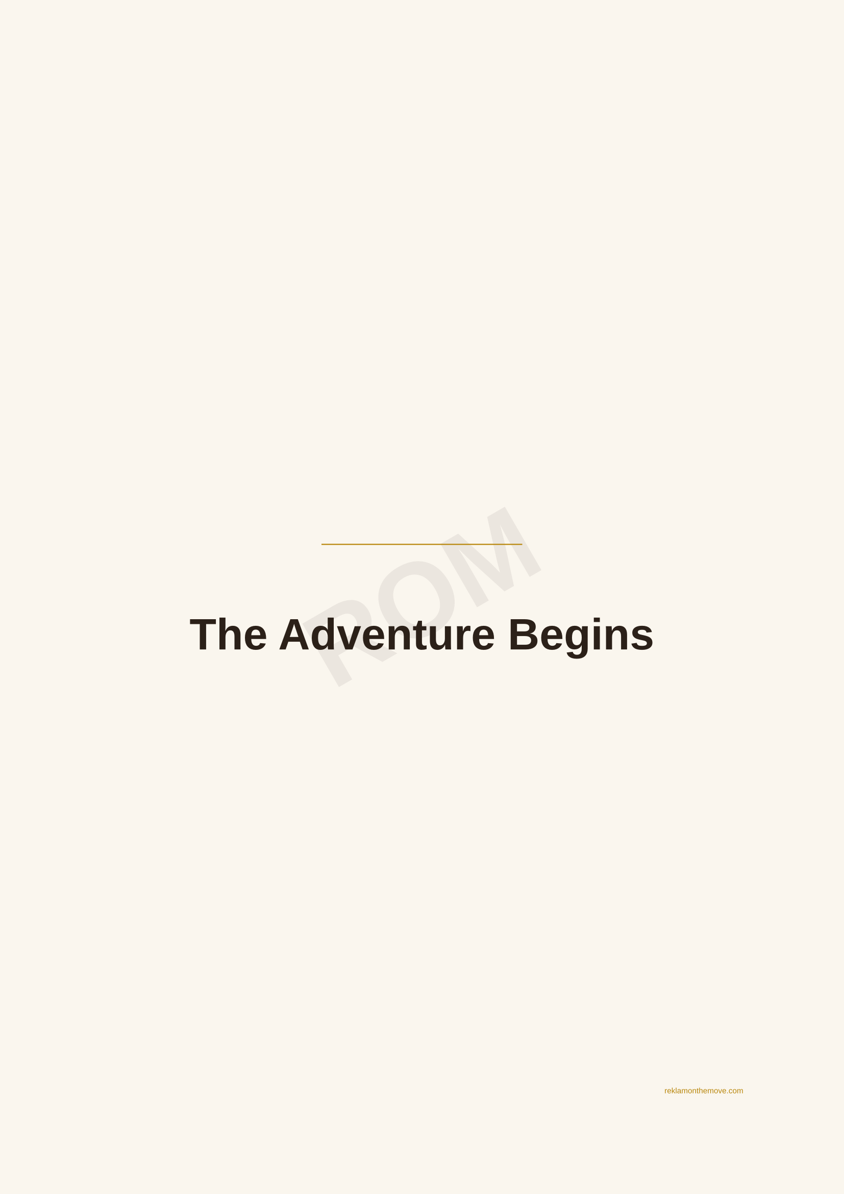 The Adventure Begins · Espresso — ROM dijital ürün önizlemesi (filigranlı)