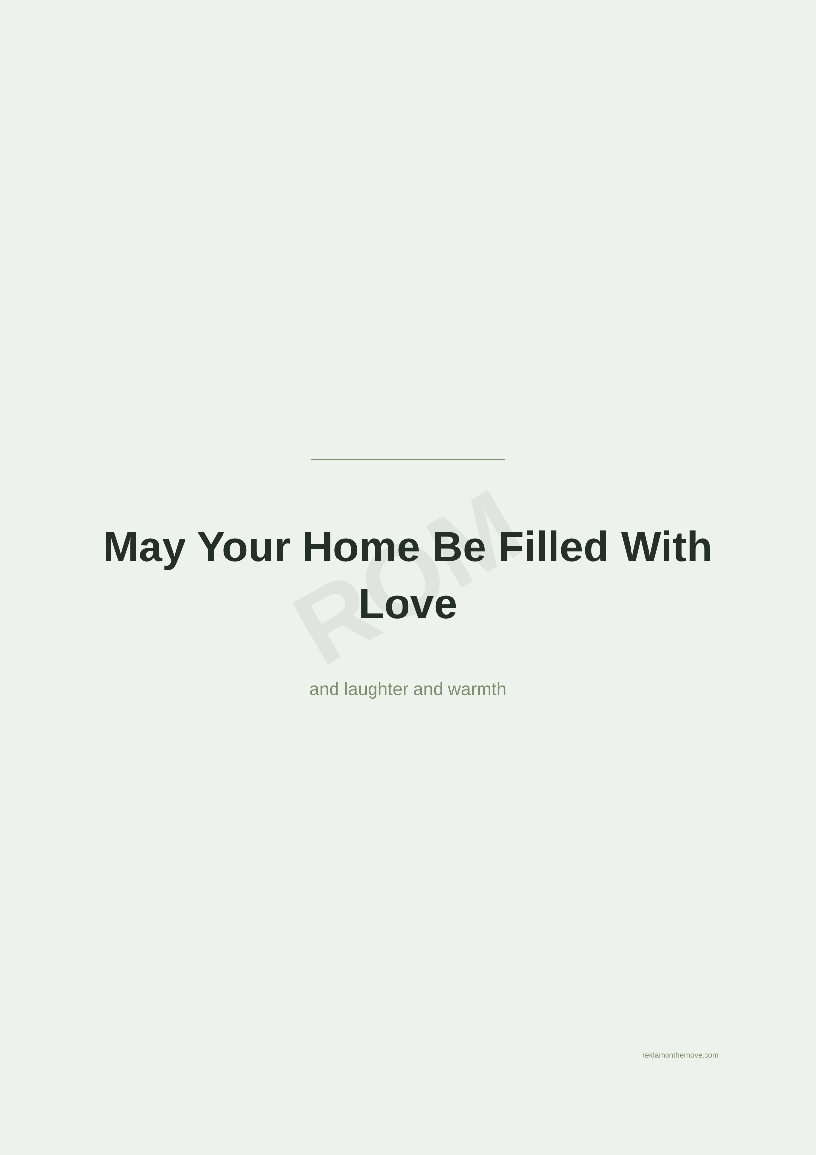 May Your Home Be Filled With Love · Adaçayı — ROM dijital ürün önizlemesi (filigranlı)