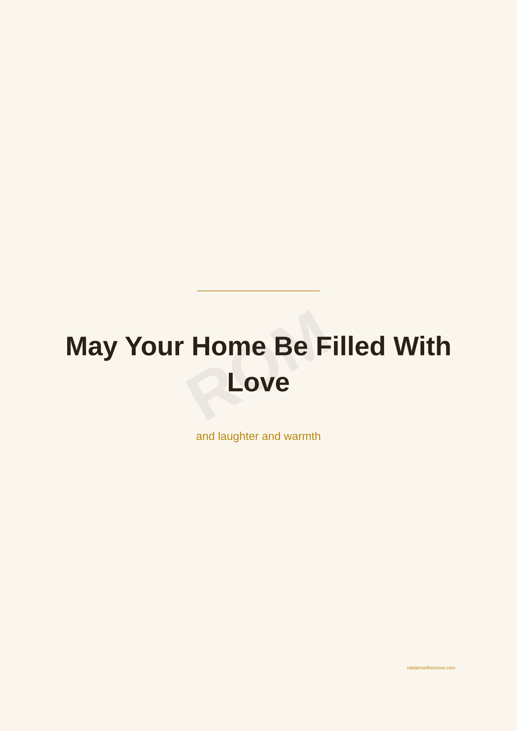 May Your Home Be Filled With Love · Espresso — ROM dijital ürün önizlemesi (filigranlı)