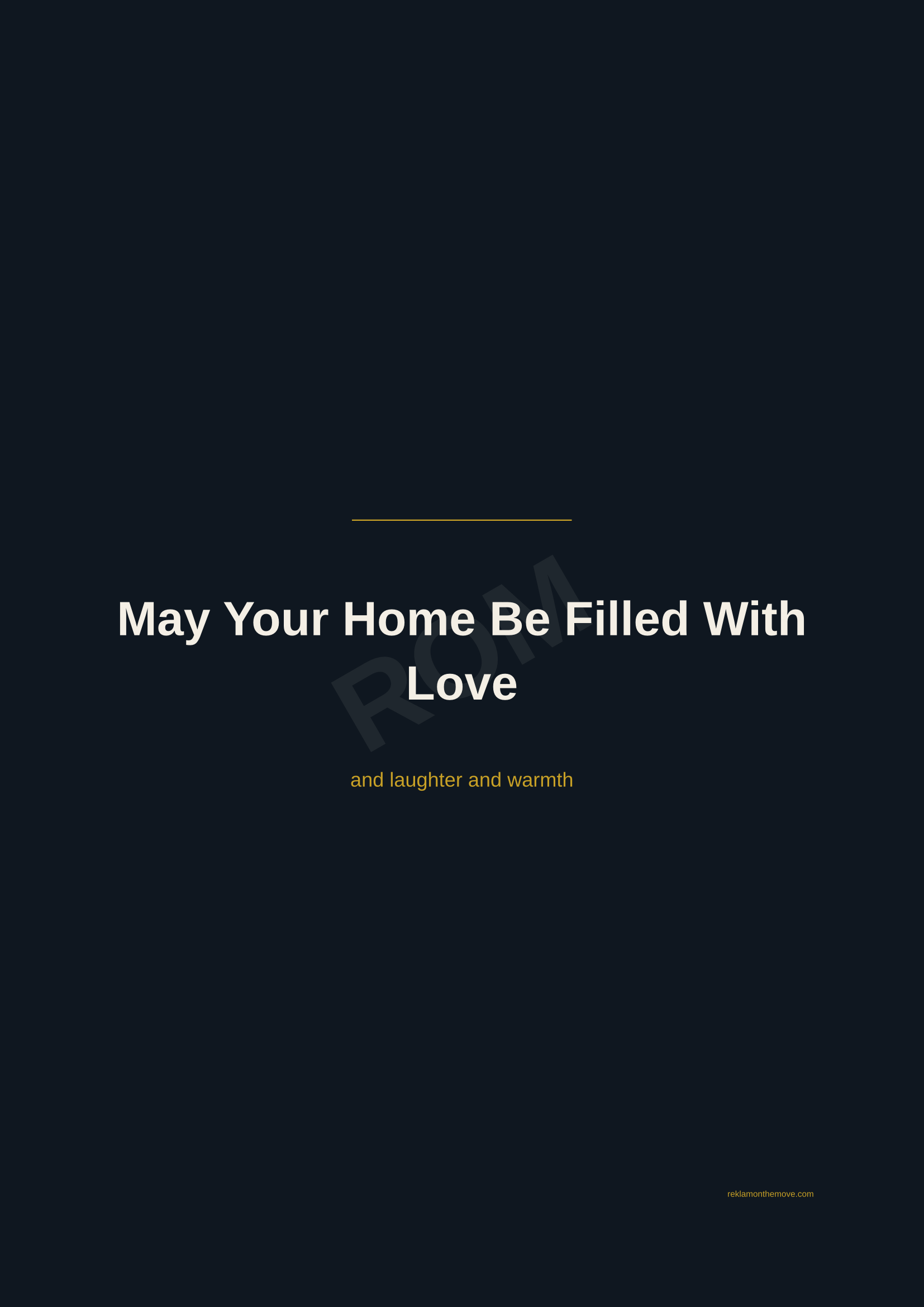 May Your Home Be Filled With Love · Gece — ROM dijital ürün önizlemesi (filigranlı)