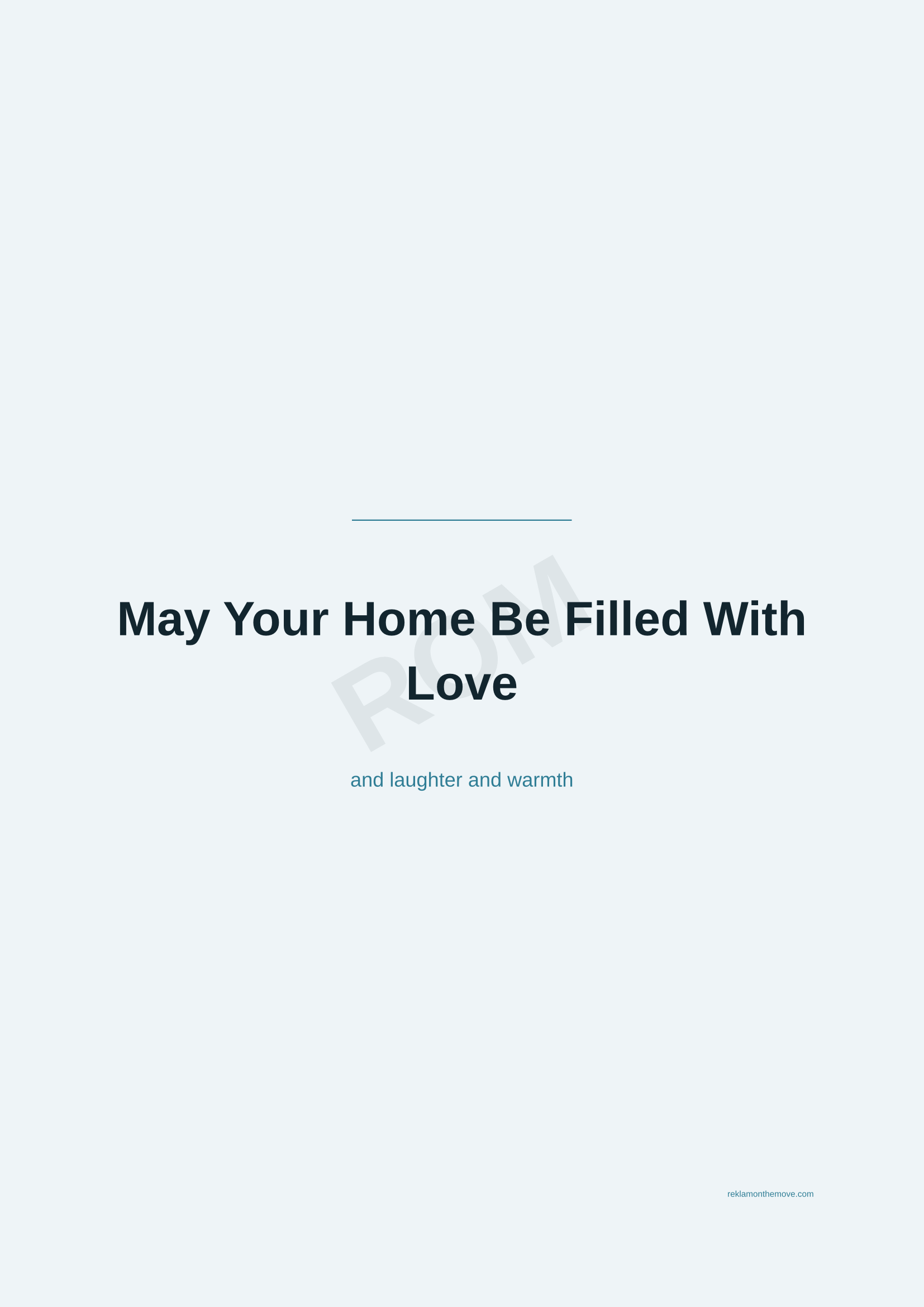 May Your Home Be Filled With Love · Okyanus — ROM dijital ürün önizlemesi (filigranlı)