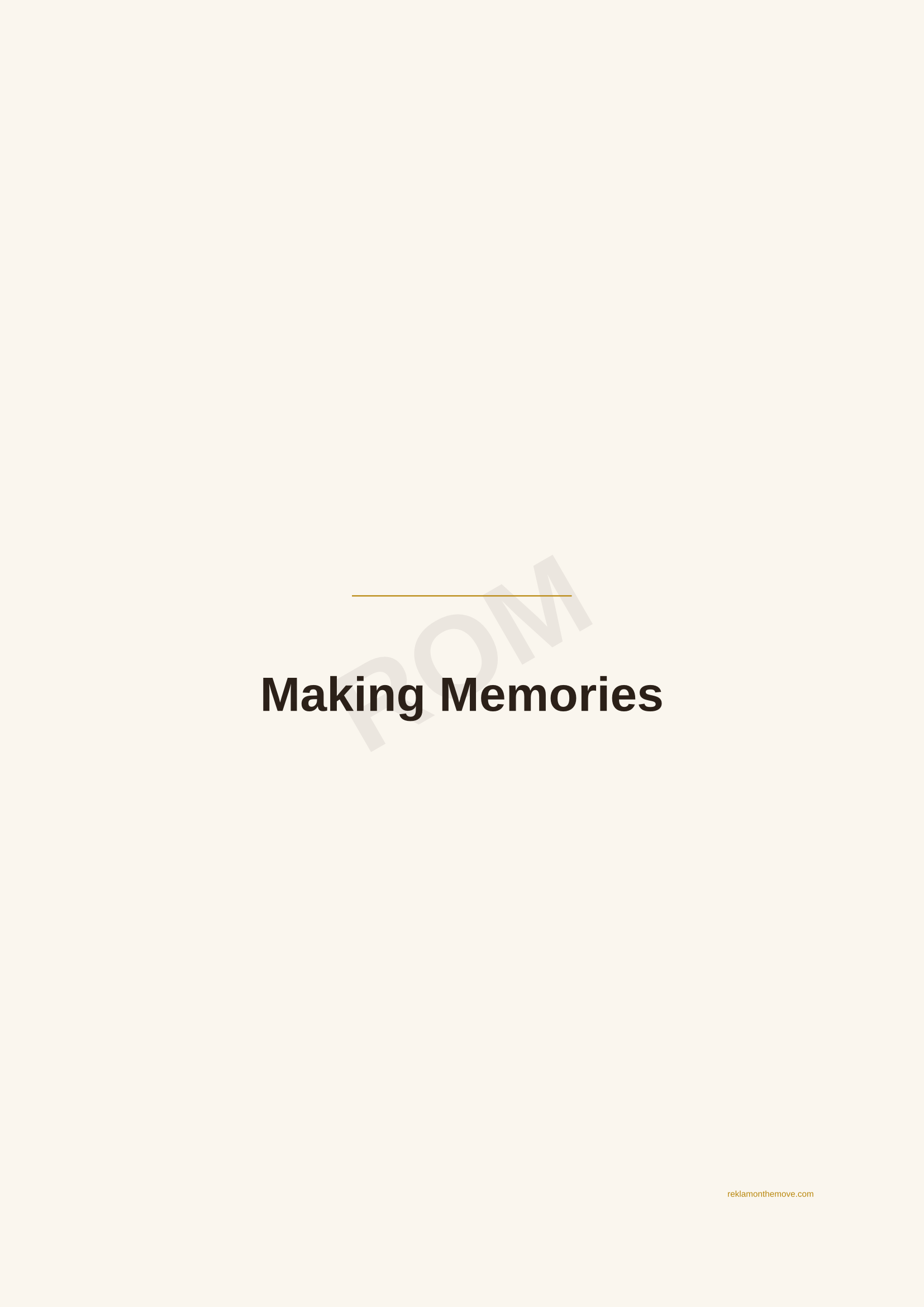 Making Memories · Espresso — ROM dijital ürün önizlemesi (filigranlı)