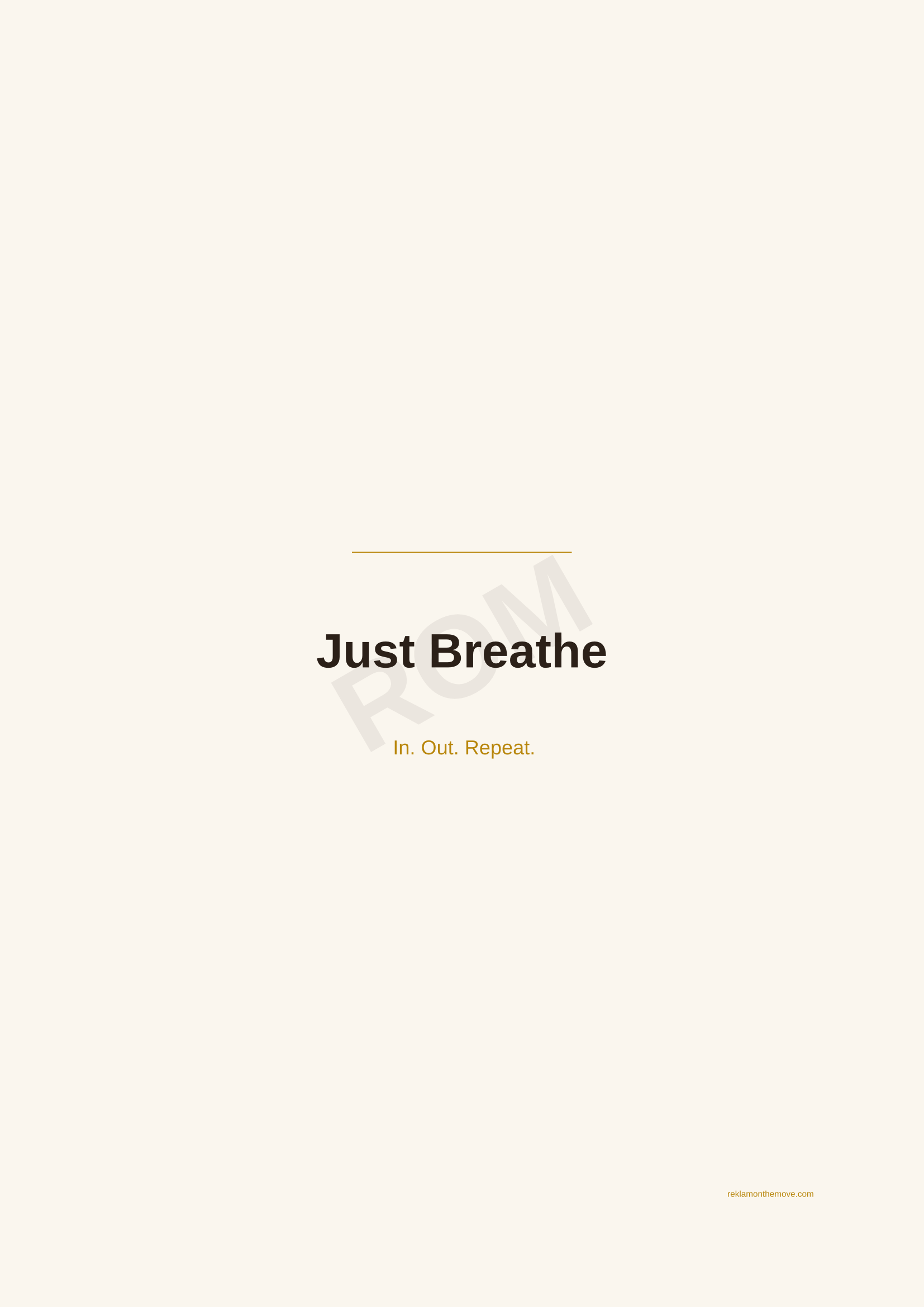 Just Breathe · Espresso — ROM dijital ürün önizlemesi (filigranlı)