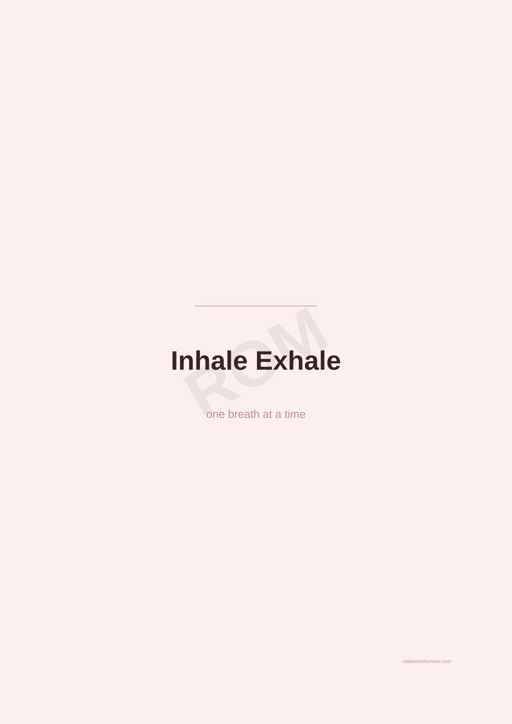 Inhale Exhale · Gül — ROM dijital ürün önizlemesi (filigranlı)