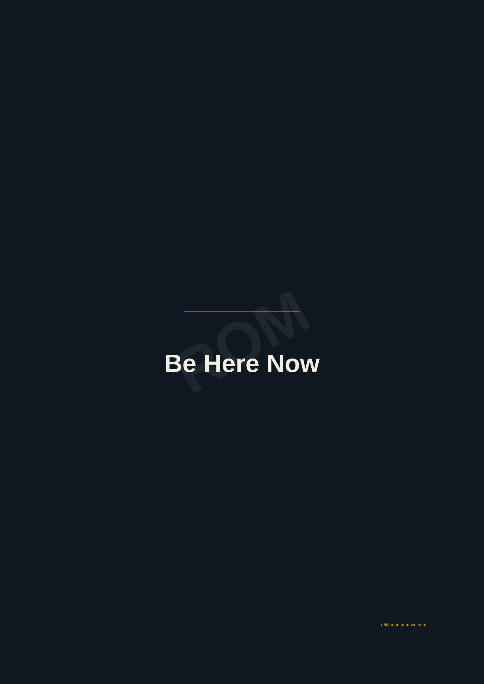 Be Here Now · Gece — ROM dijital ürün önizlemesi (filigranlı)