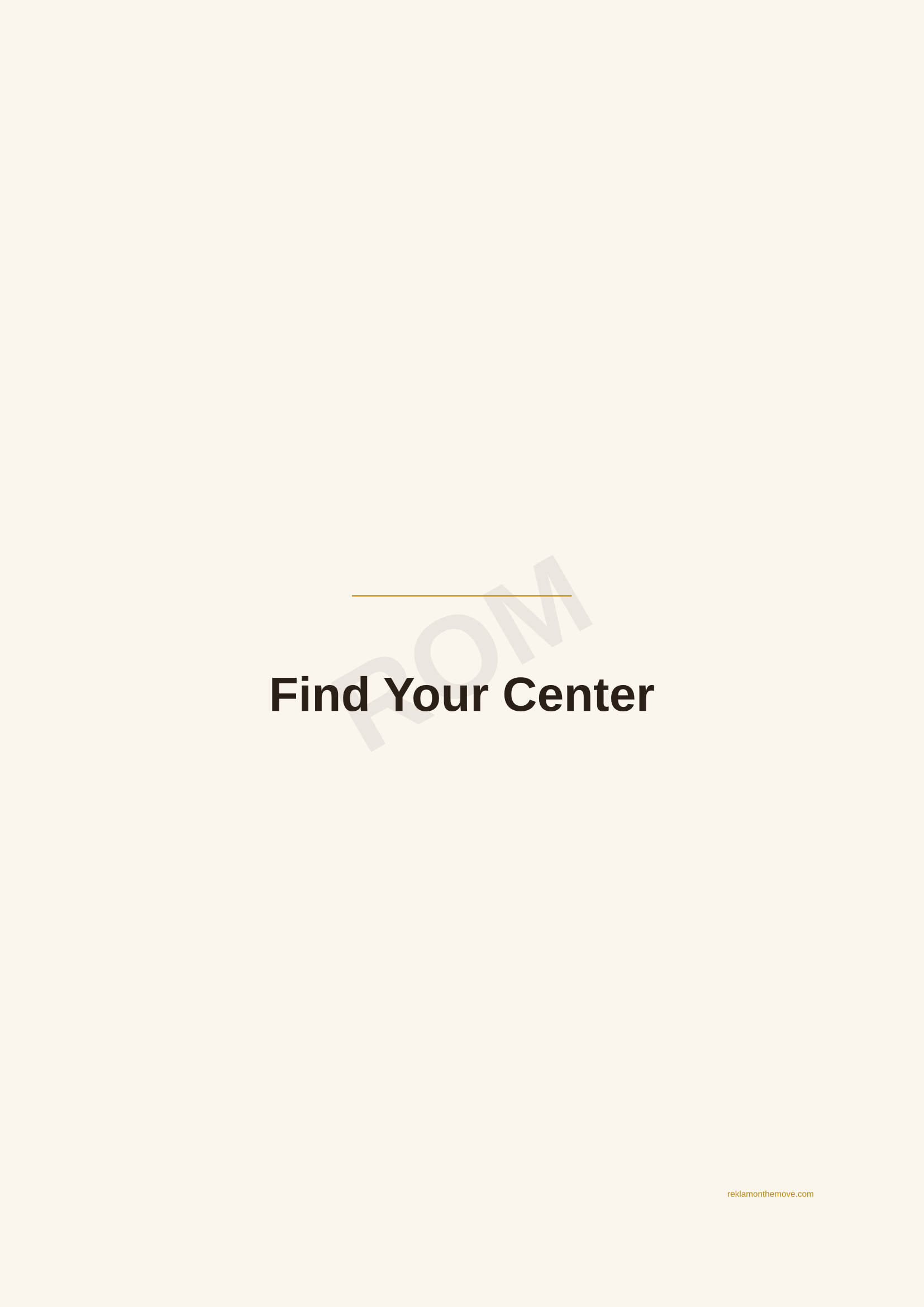 Find Your Center · Espresso — ROM dijital ürün önizlemesi (filigranlı)