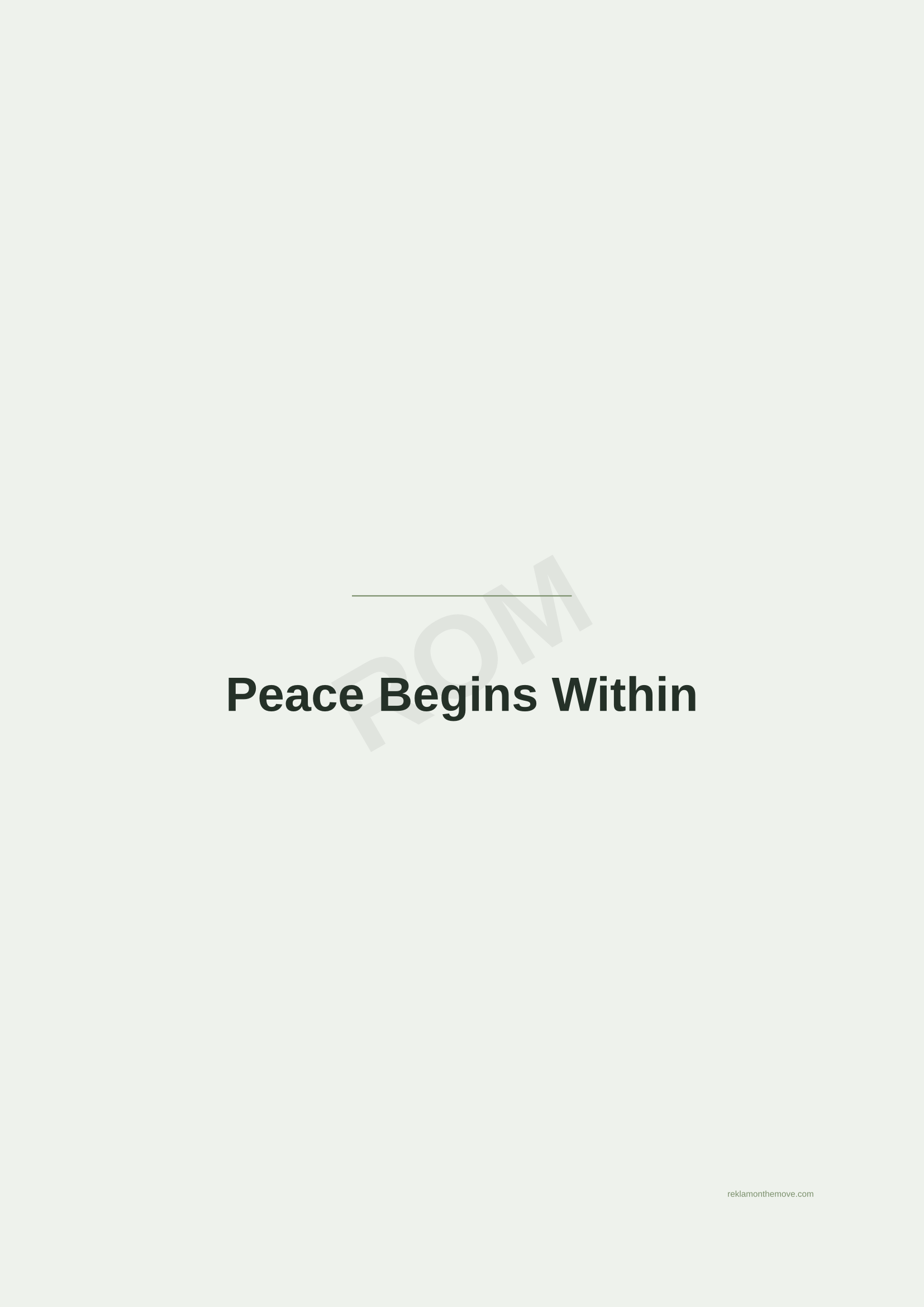 Peace Begins Within · Adaçayı — ROM dijital ürün önizlemesi (filigranlı)