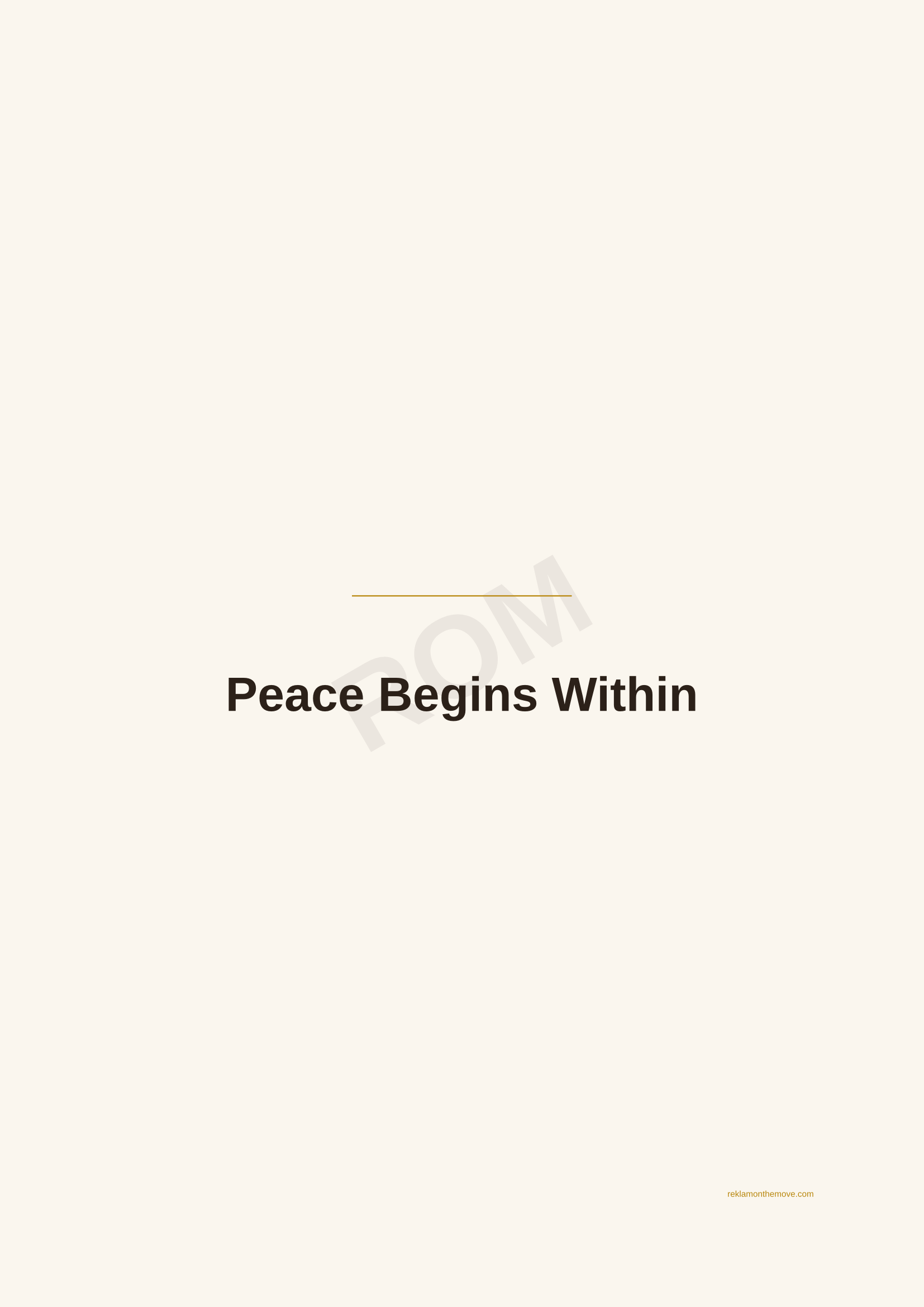 Peace Begins Within · Espresso — ROM dijital ürün önizlemesi (filigranlı)