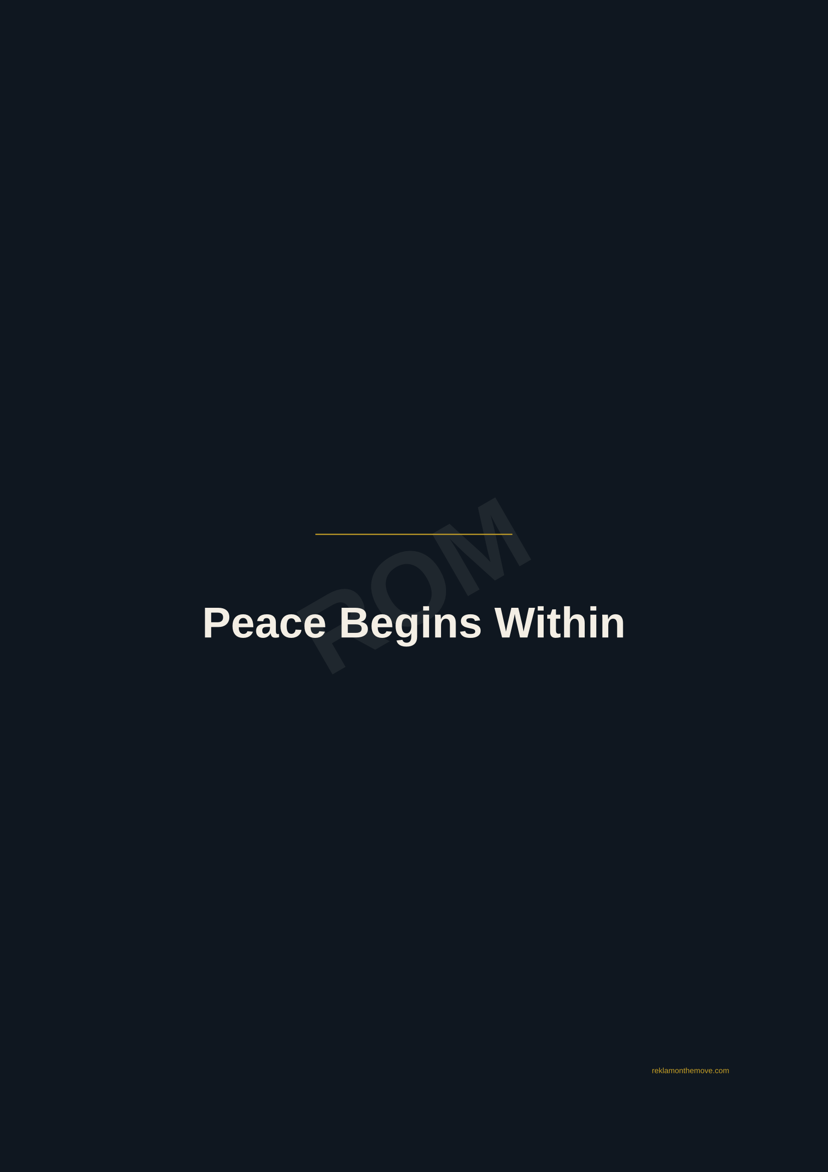 Peace Begins Within · Gece — ROM dijital ürün önizlemesi (filigranlı)