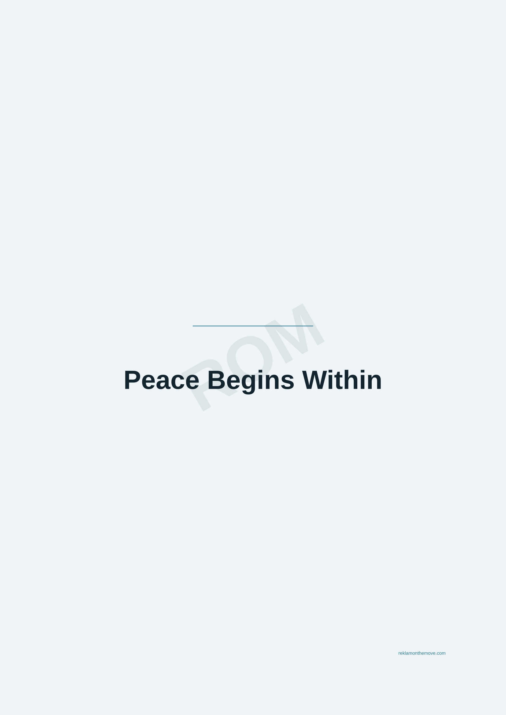 Peace Begins Within · Okyanus — ROM dijital ürün önizlemesi (filigranlı)