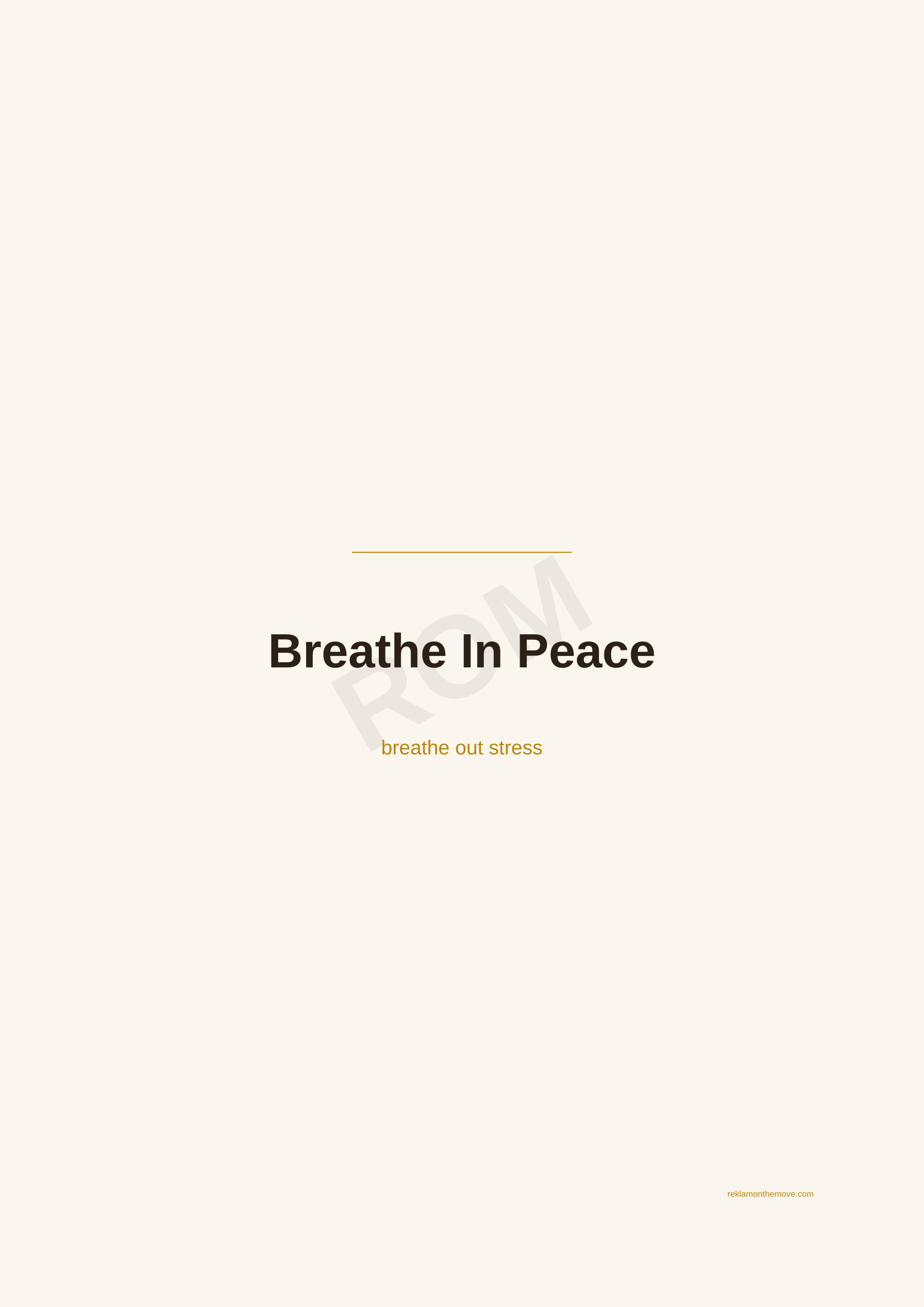 Breathe In Peace · Espresso — ROM dijital ürün önizlemesi (filigranlı)