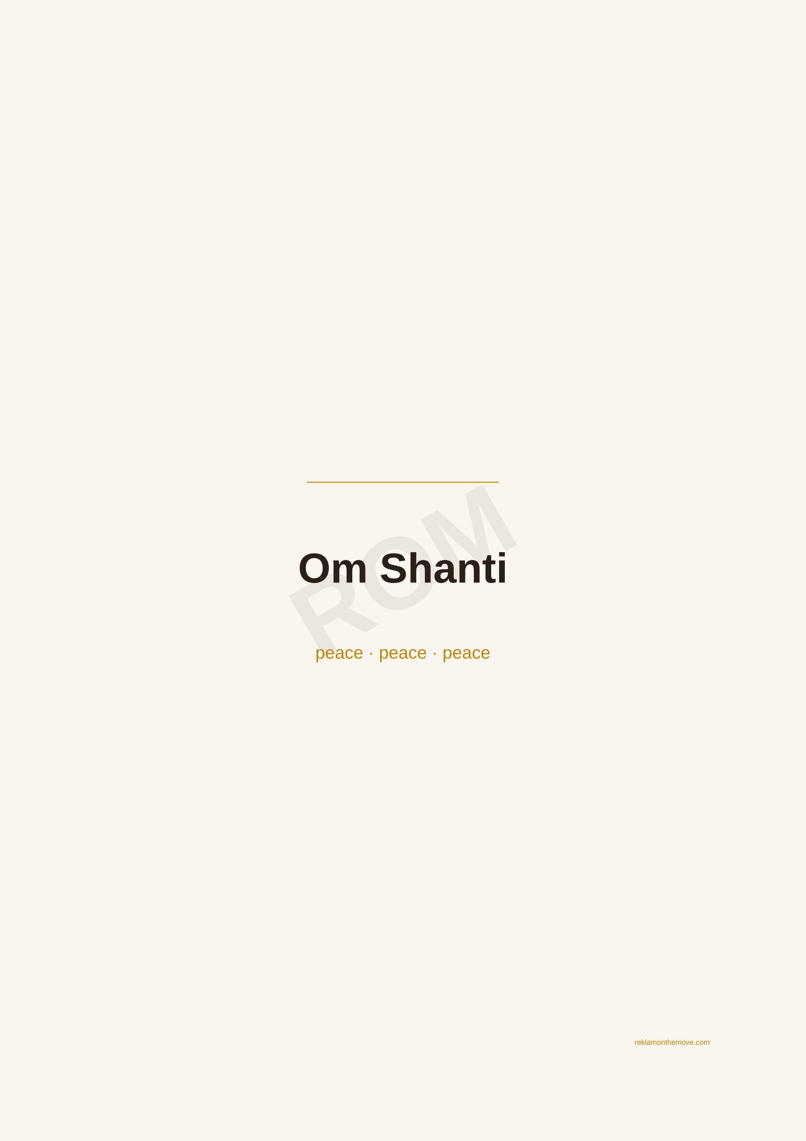 Om Shanti · Espresso — ROM dijital ürün önizlemesi (filigranlı)