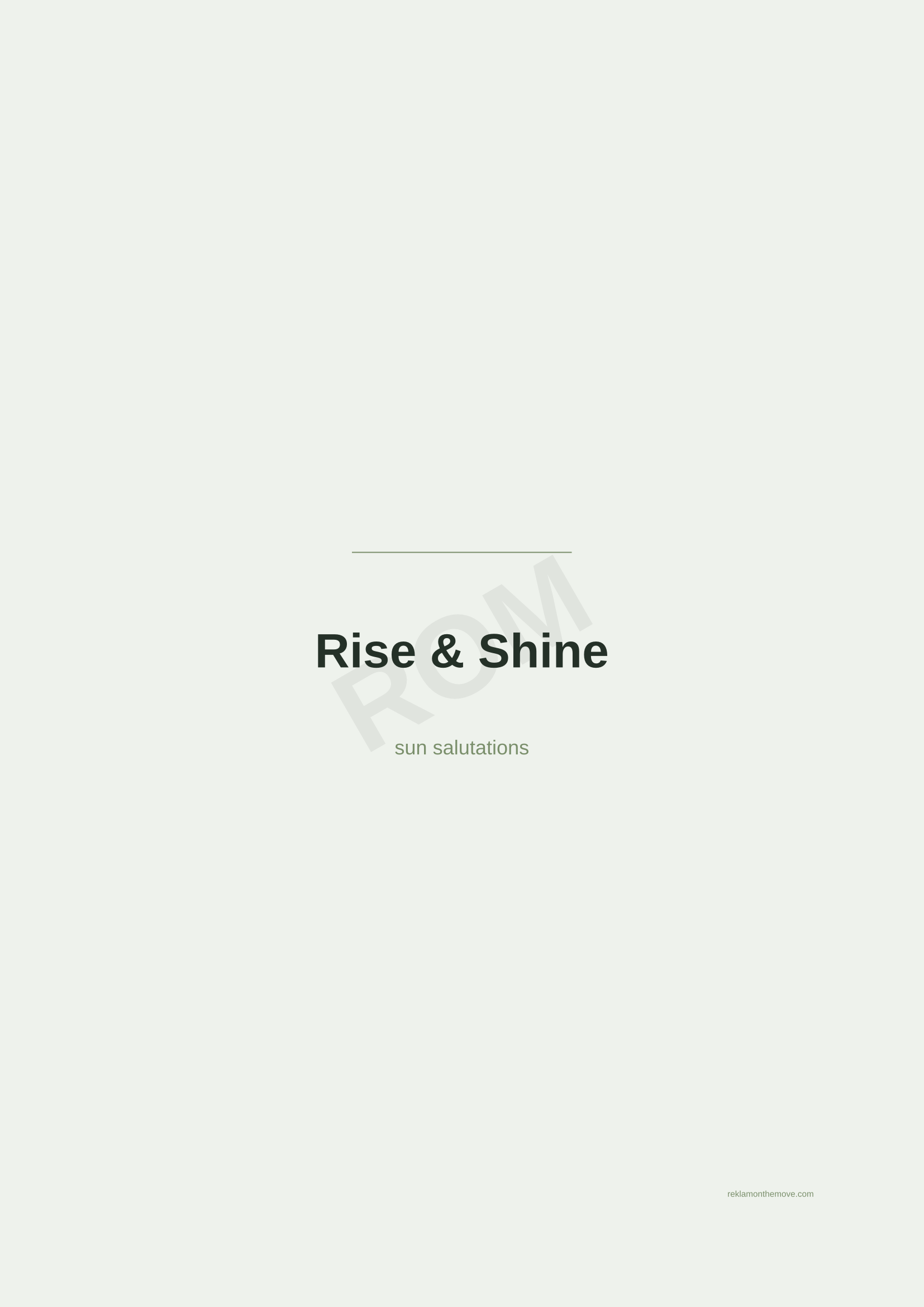 Rise & Shine · Adaçayı — ROM dijital ürün önizlemesi (filigranlı)