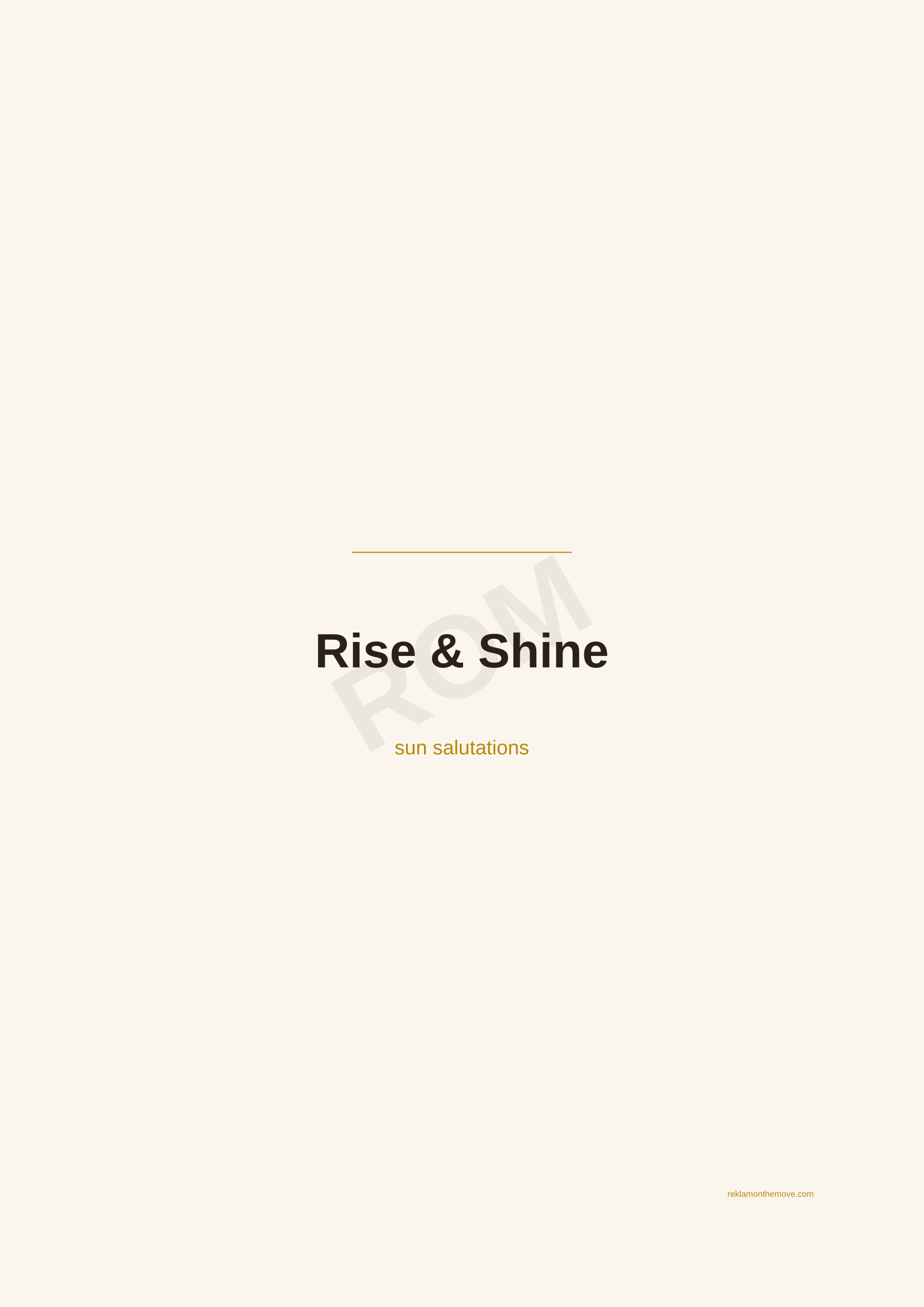 Rise & Shine · Espresso — ROM dijital ürün önizlemesi (filigranlı)