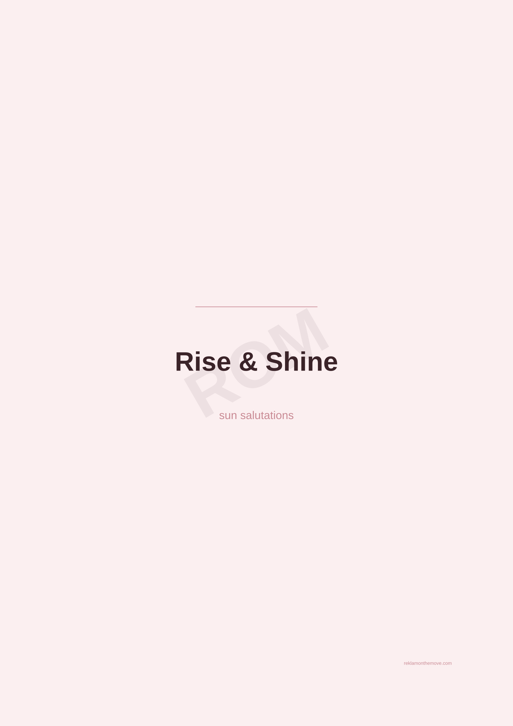 Rise & Shine · Gül — ROM dijital ürün önizlemesi (filigranlı)