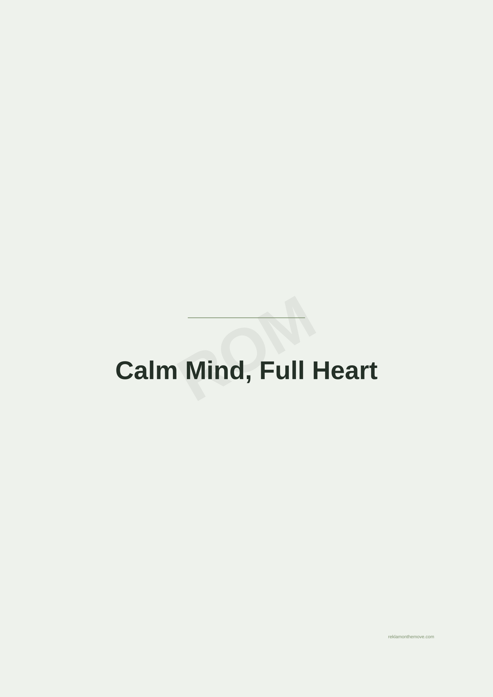 Calm Mind, Full Heart · Adaçayı — ROM dijital ürün önizlemesi (filigranlı)