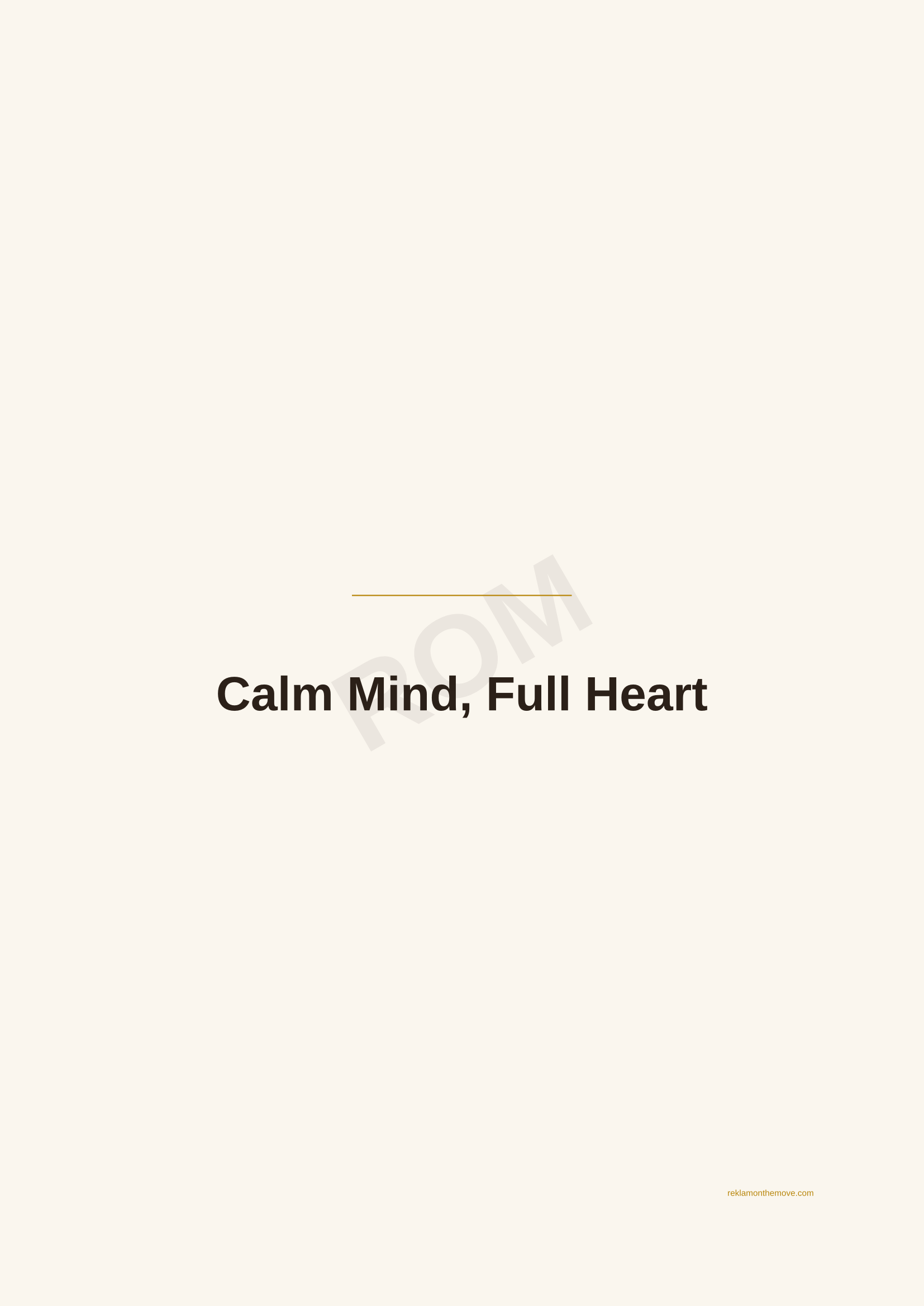 Calm Mind, Full Heart · Espresso — ROM dijital ürün önizlemesi (filigranlı)
