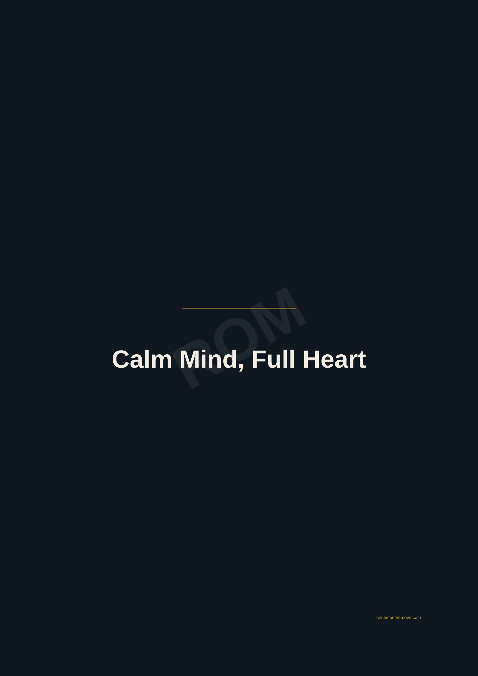 Calm Mind, Full Heart · Gece — ROM dijital ürün önizlemesi (filigranlı)