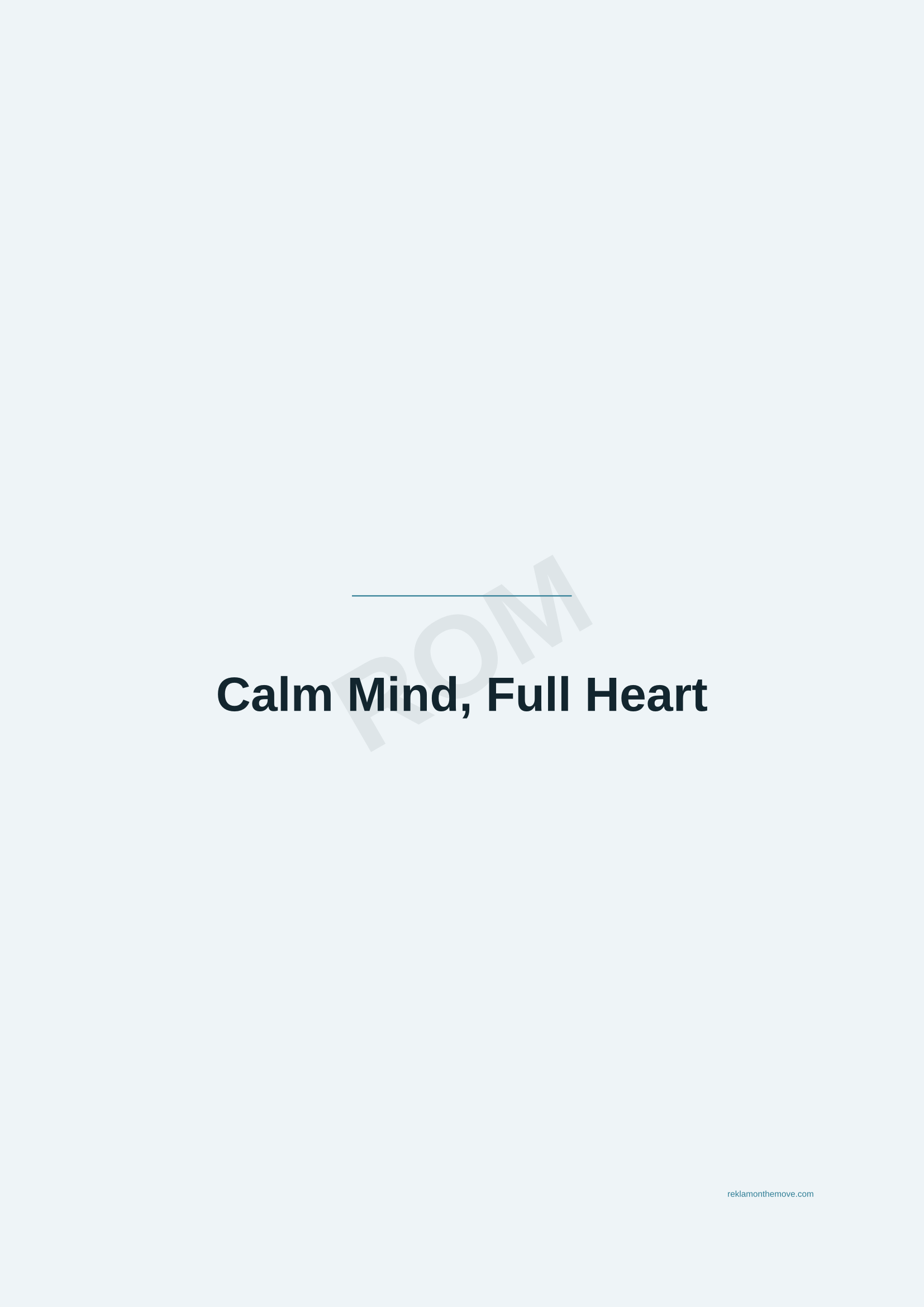 Calm Mind, Full Heart · Okyanus — ROM dijital ürün önizlemesi (filigranlı)