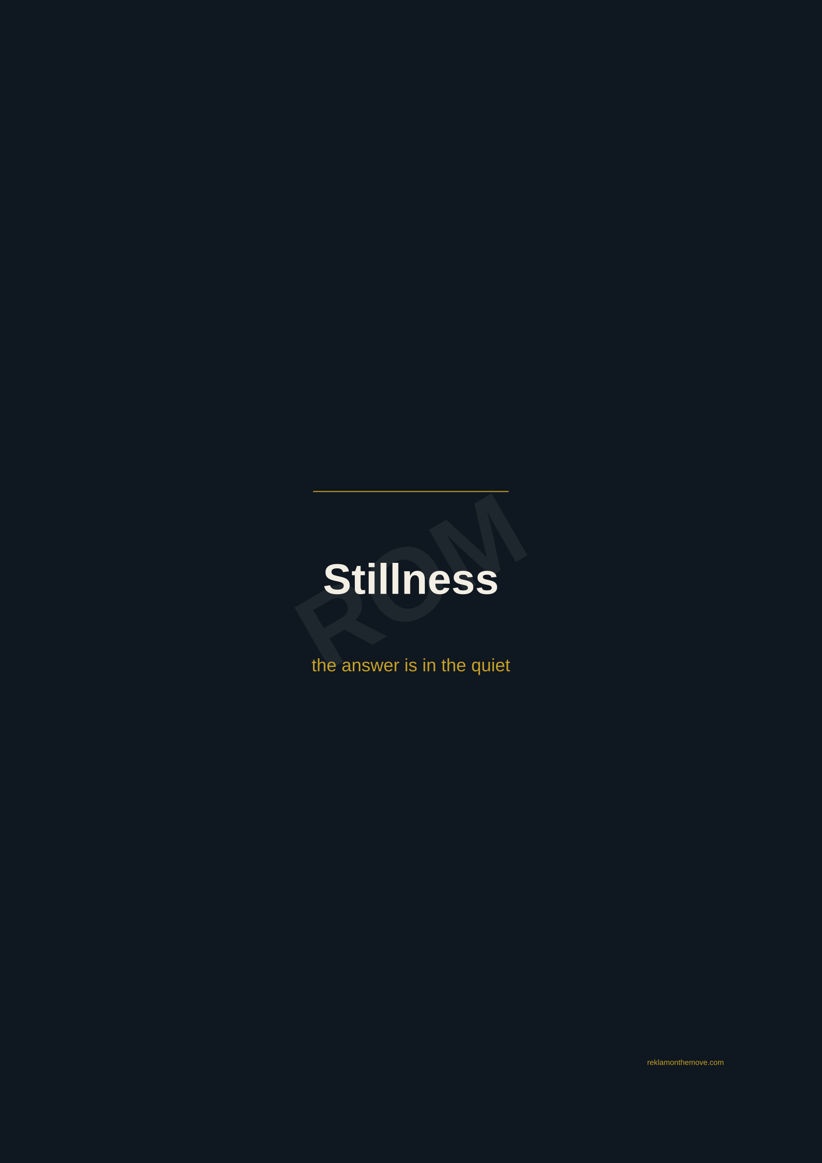 Stillness · Gece — ROM dijital ürün önizlemesi (filigranlı)