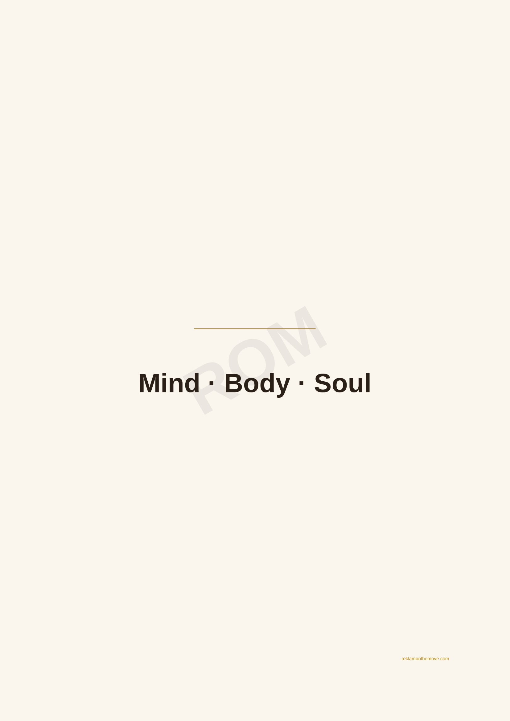 Mind · Body · Soul · Espresso — ROM dijital ürün önizlemesi (filigranlı)