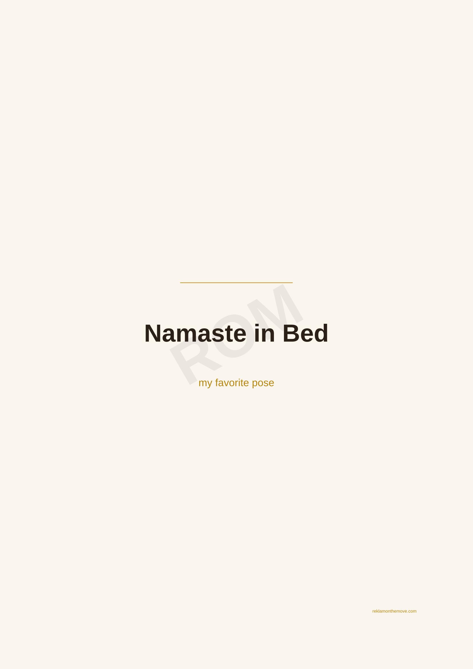 Namaste in Bed · Espresso — ROM dijital ürün önizlemesi (filigranlı)