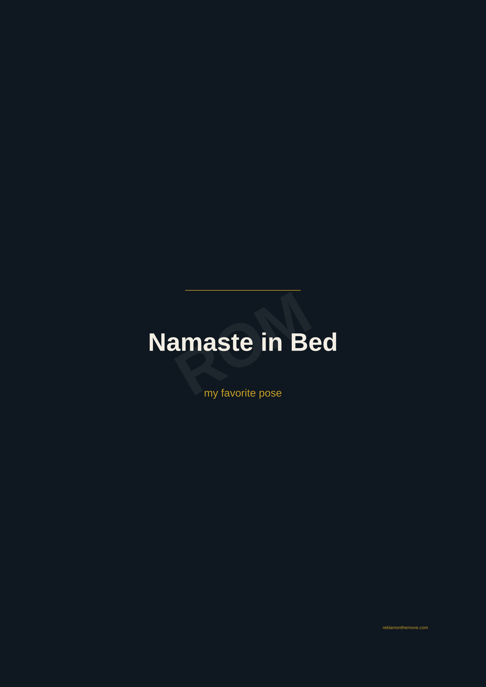 Namaste in Bed · Gece — ROM dijital ürün önizlemesi (filigranlı)