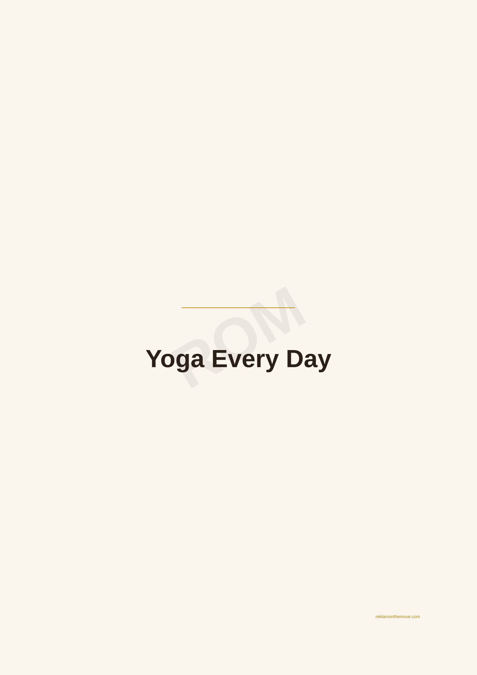 Yoga Every Day · Espresso — ROM dijital ürün önizlemesi (filigranlı)