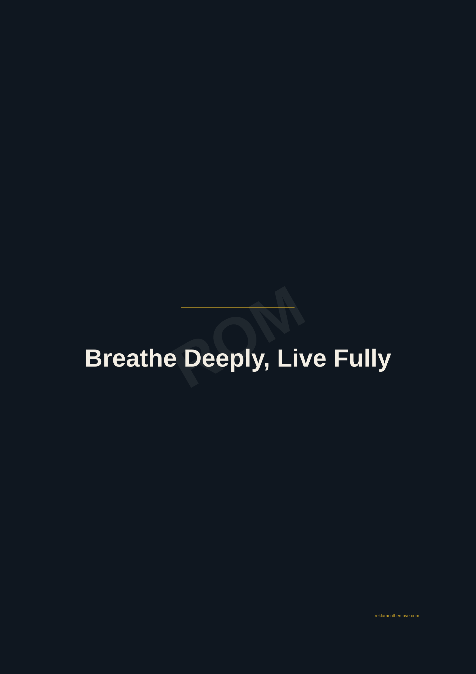 Breathe Deeply, Live Fully · Gece — ROM dijital ürün önizlemesi (filigranlı)